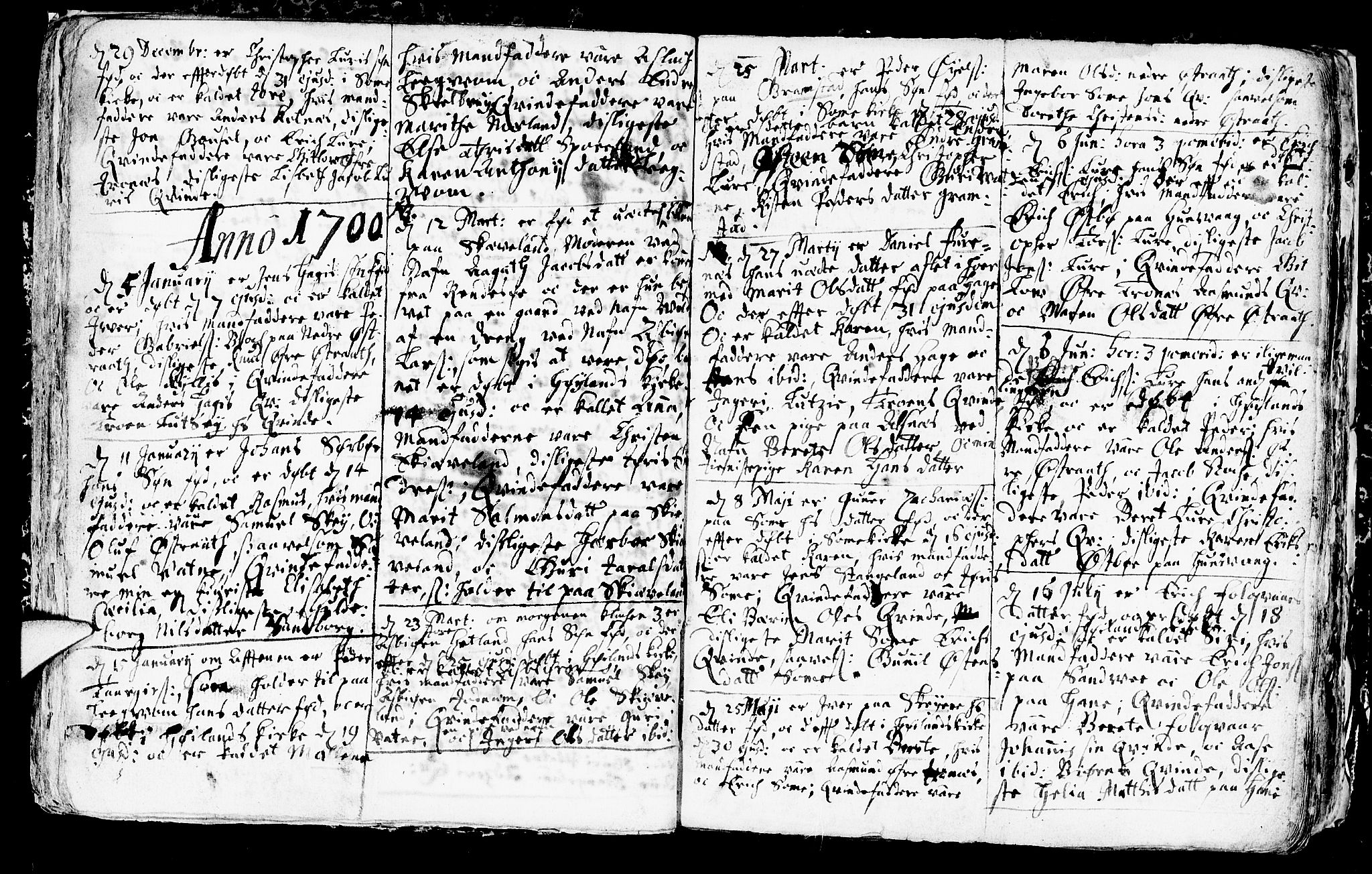 Høyland sokneprestkontor, AV/SAST-A-101799/001/30BA/L0001: Parish register (official) no. A 1, 1691-1732