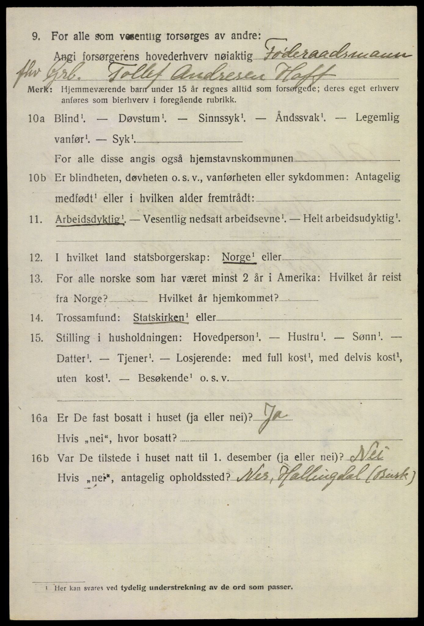 SAKO, 1920 census for Ål, 1920, p. 6437