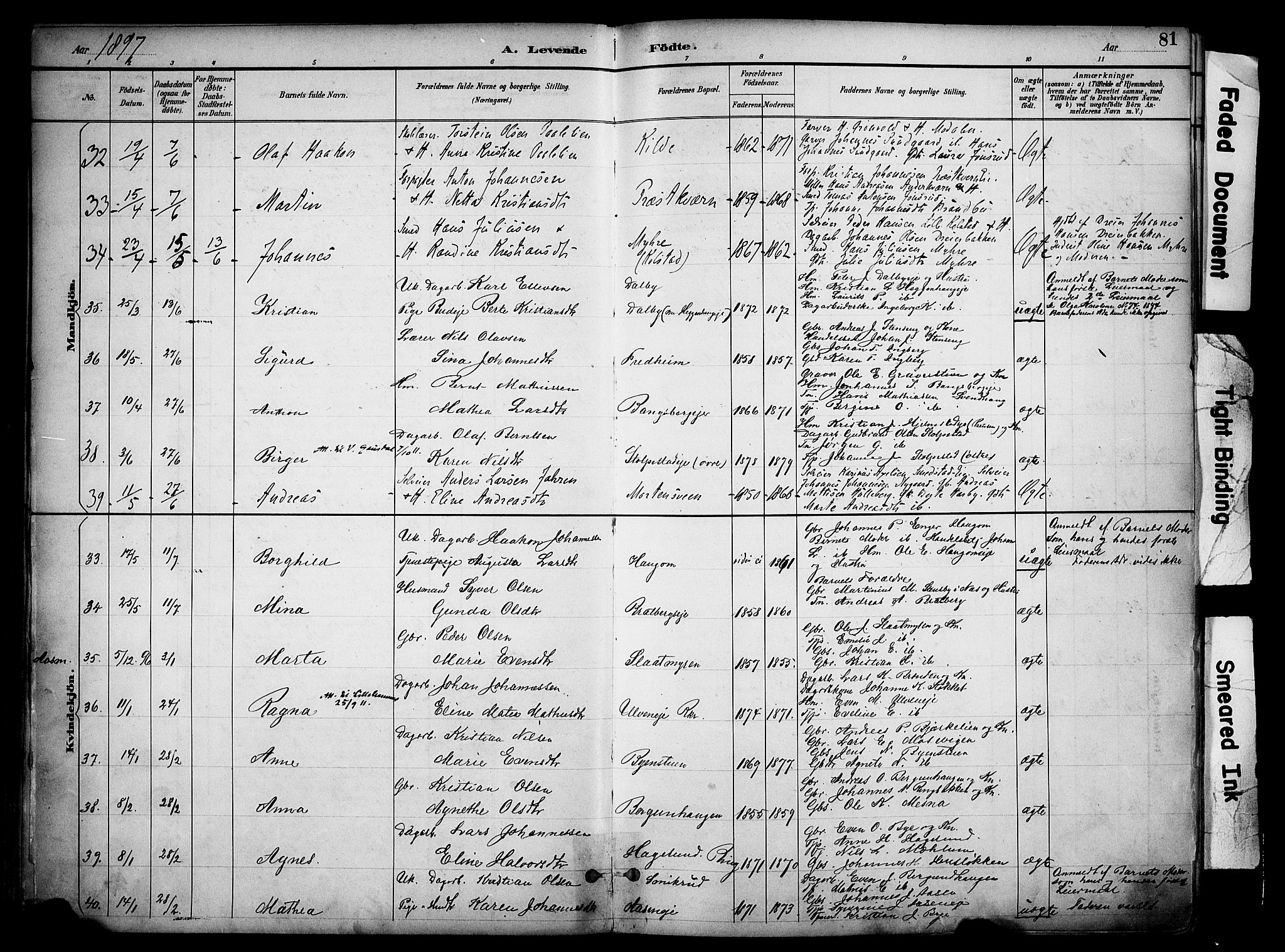 Ringsaker prestekontor, SAH/PREST-014/K/Ka/L0017: Parish register (official) no. 17, 1891-1902, p. 81