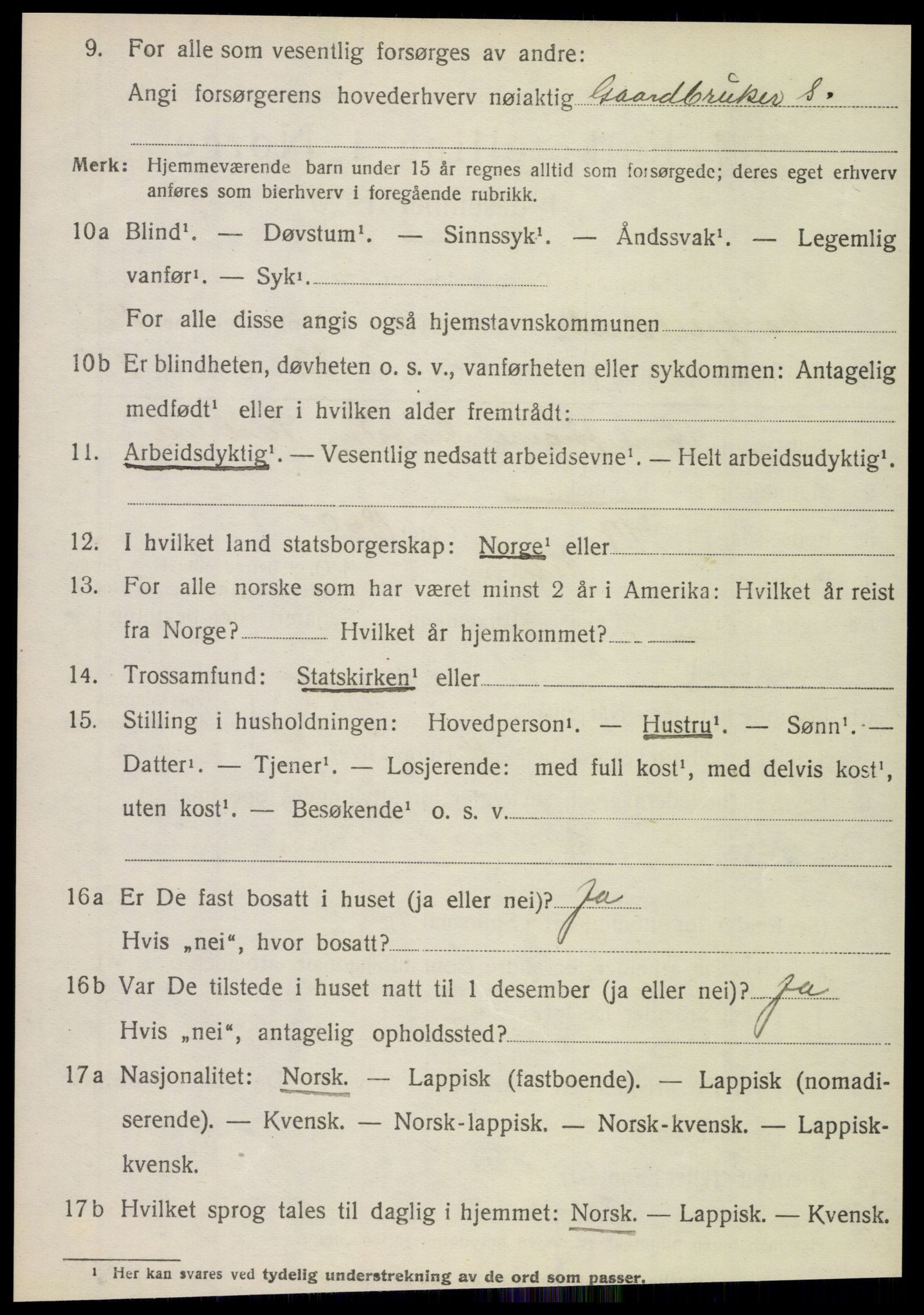 SAT, 1920 census for Hattfjelldal, 1920, p. 2867