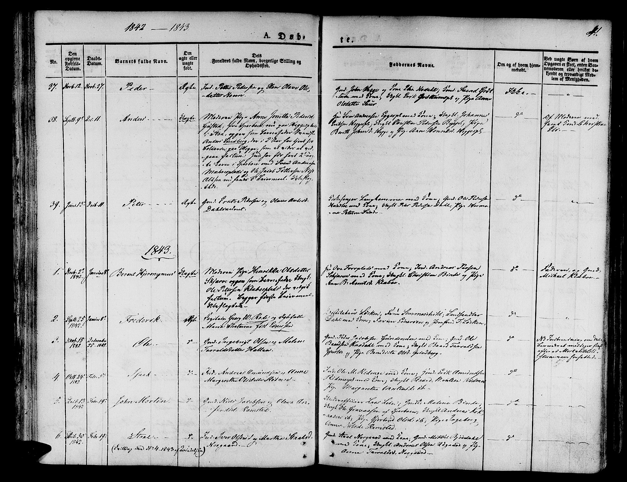 Ministerialprotokoller, klokkerbøker og fødselsregistre - Nord-Trøndelag, SAT/A-1458/746/L0445: Parish register (official) no. 746A04, 1826-1846, p. 41