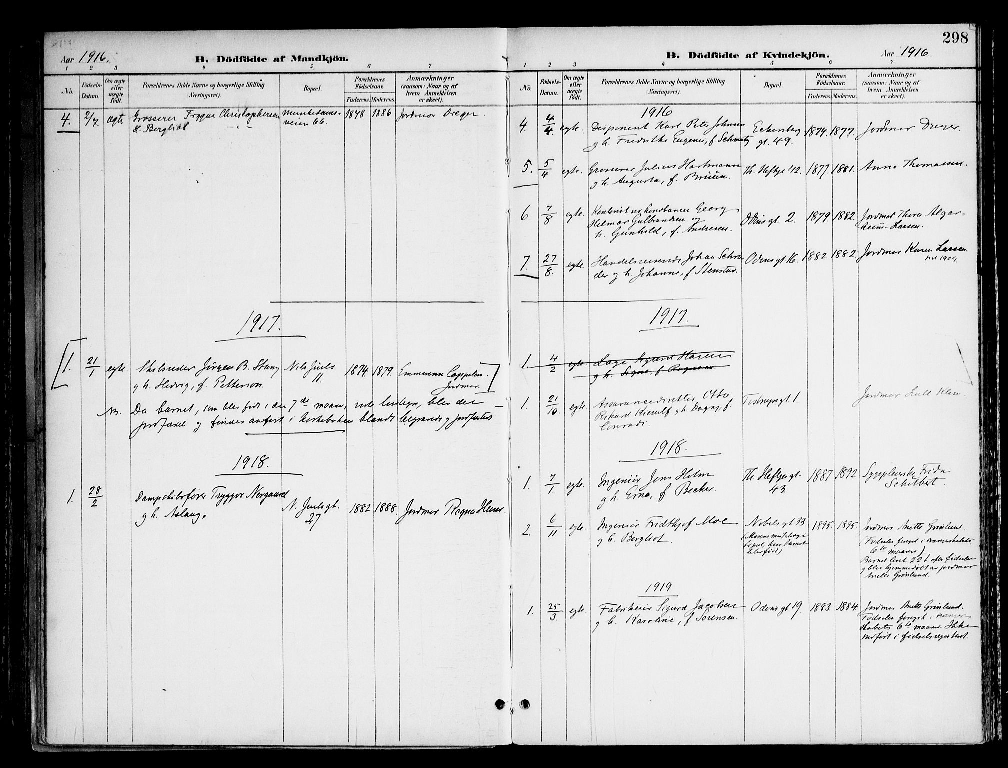 Frogner prestekontor Kirkebøker, AV/SAO-A-10886/F/Fa/L0002: Parish register (official) no. 2, 1897-1917, p. 298