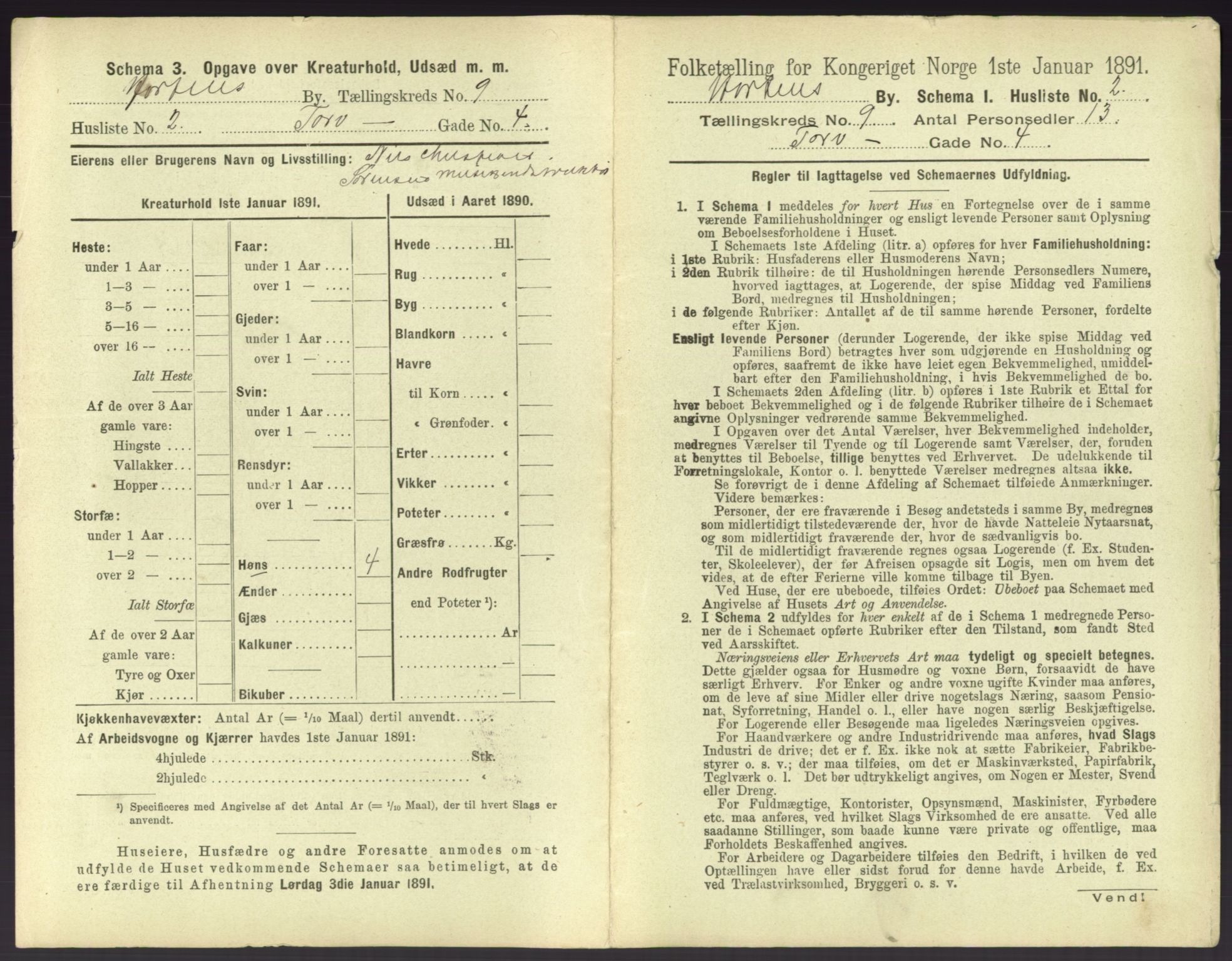 RA, 1891 census for 0703 Horten, 1891, p. 935