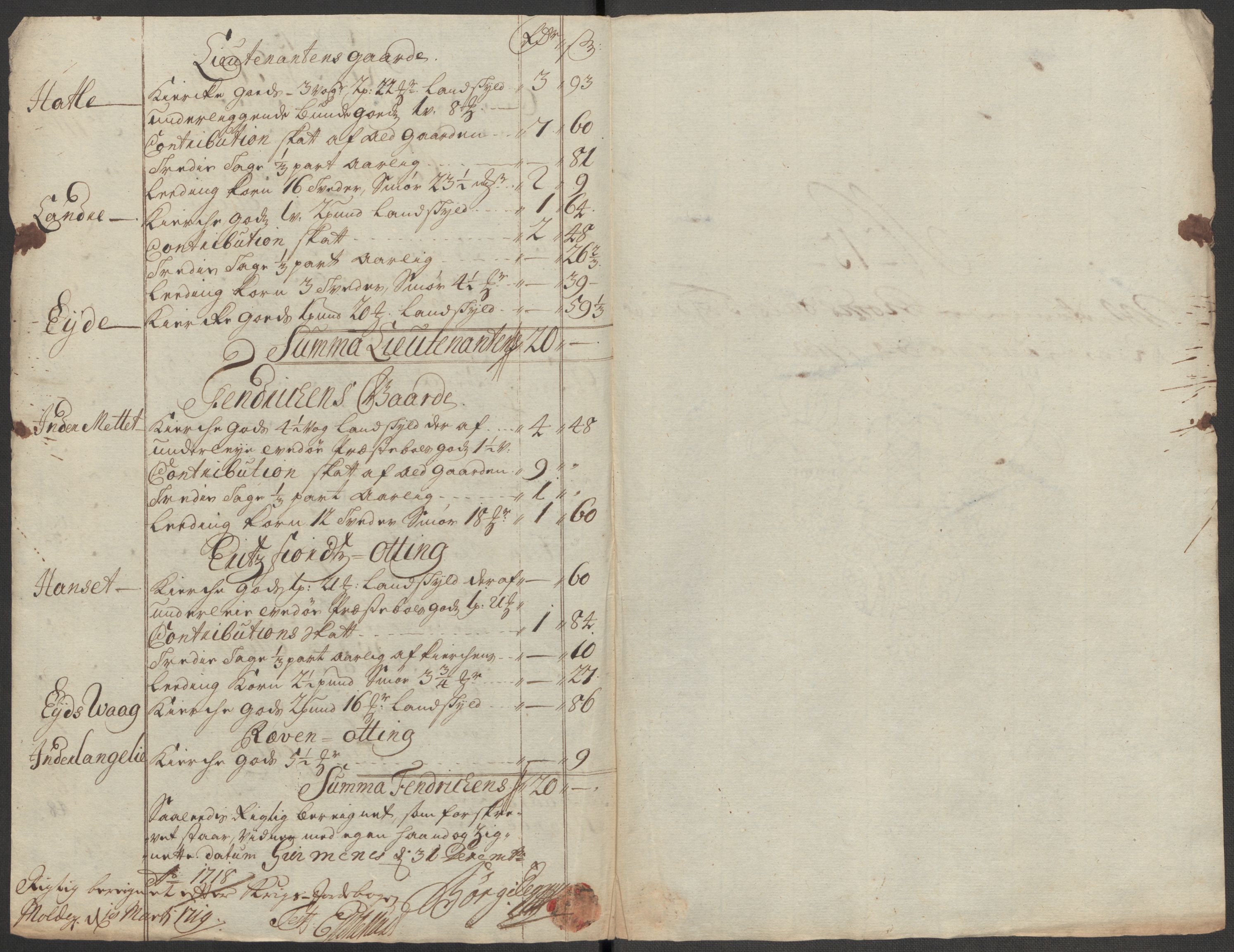 Rentekammeret inntil 1814, Reviderte regnskaper, Fogderegnskap, AV/RA-EA-4092/R55/L3665: Fogderegnskap Romsdal, 1718, p. 135