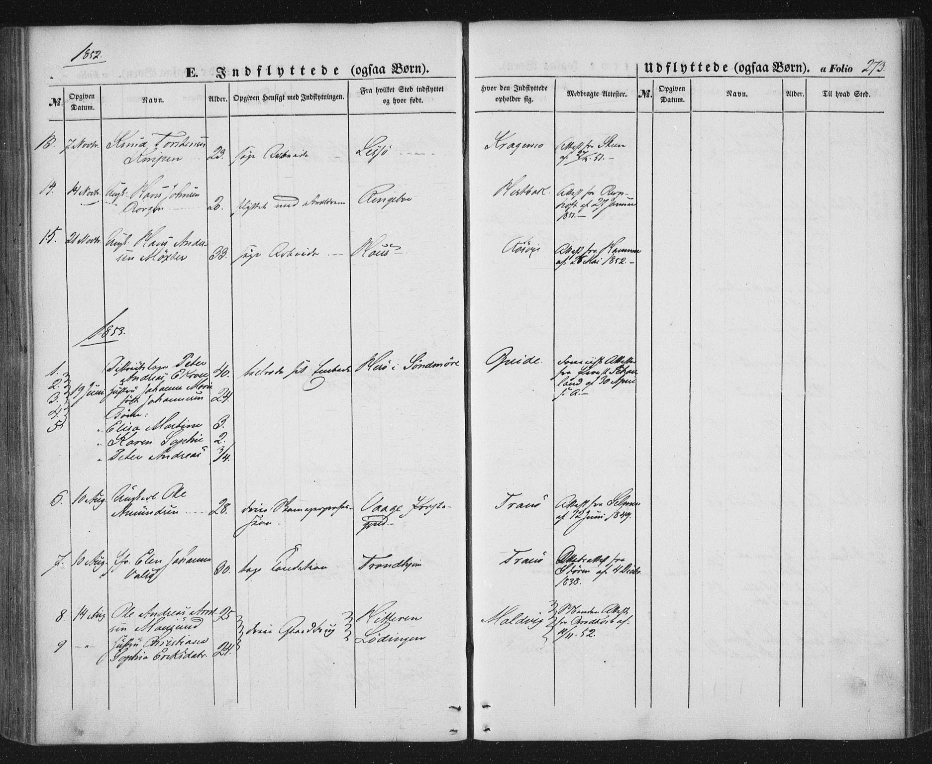 Ministerialprotokoller, klokkerbøker og fødselsregistre - Nordland, AV/SAT-A-1459/859/L0844: Parish register (official) no. 859A04, 1849-1862, p. 273