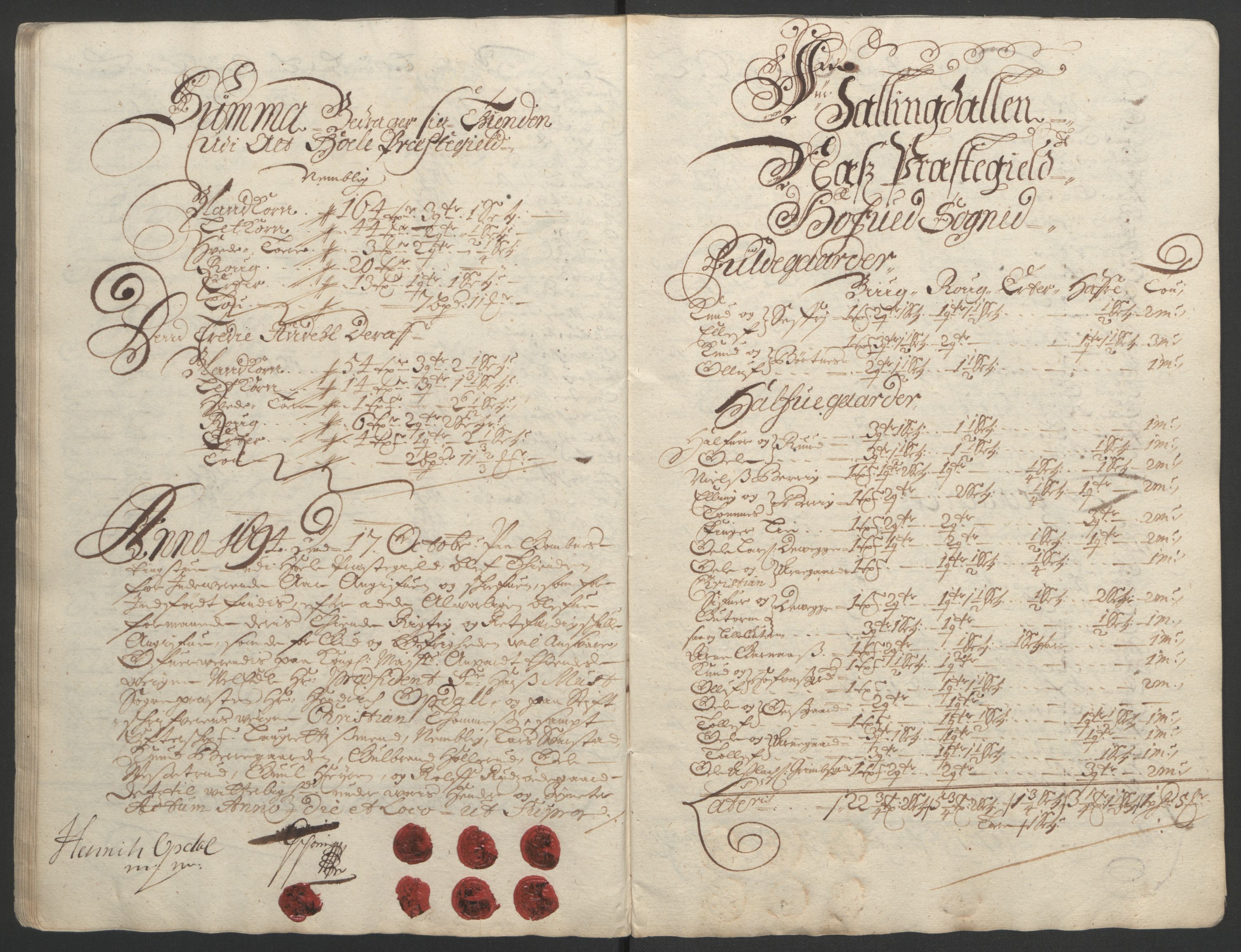 Rentekammeret inntil 1814, Reviderte regnskaper, Fogderegnskap, AV/RA-EA-4092/R22/L1451: Fogderegnskap Ringerike, Hallingdal og Buskerud, 1694, p. 272