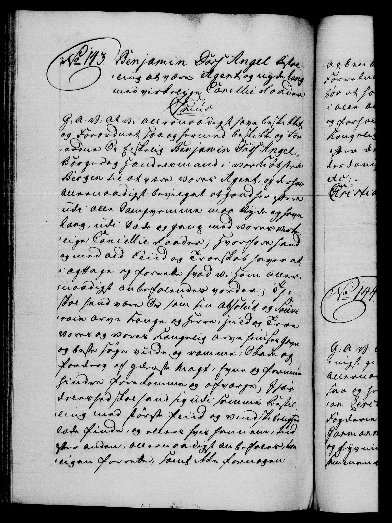 Danske Kanselli 1572-1799, AV/RA-EA-3023/F/Fc/Fca/Fcaa/L0044: Norske registre, 1769-1771, p. 398b