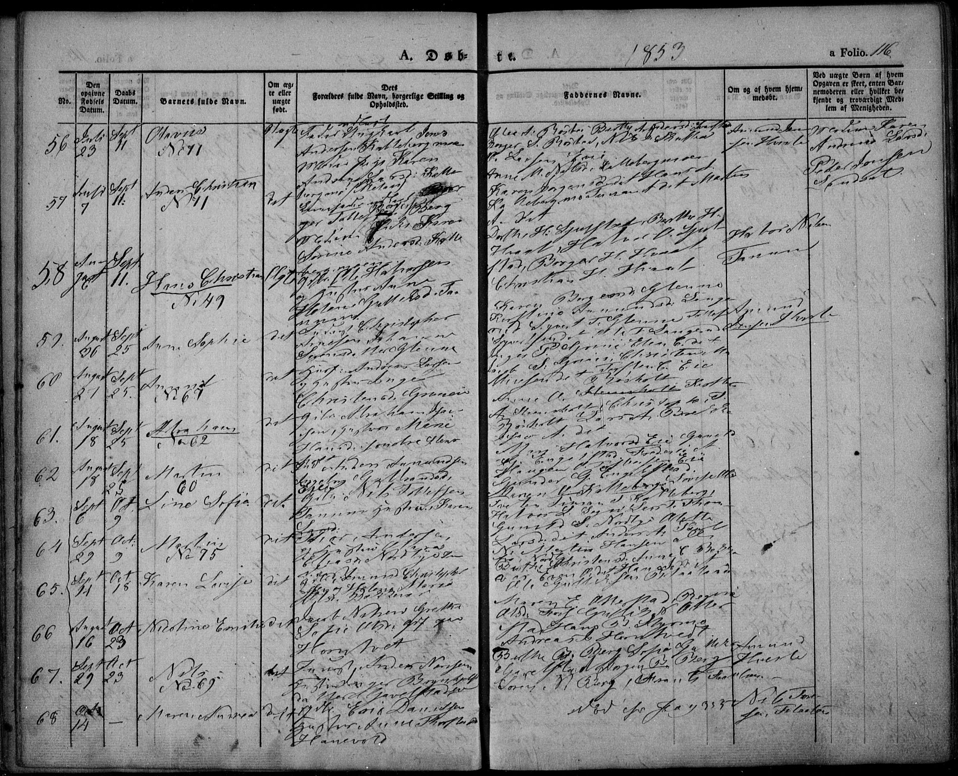 Lardal kirkebøker, AV/SAKO-A-350/F/Fa/L0006: Parish register (official) no. I 6, 1835-1860, p. 116