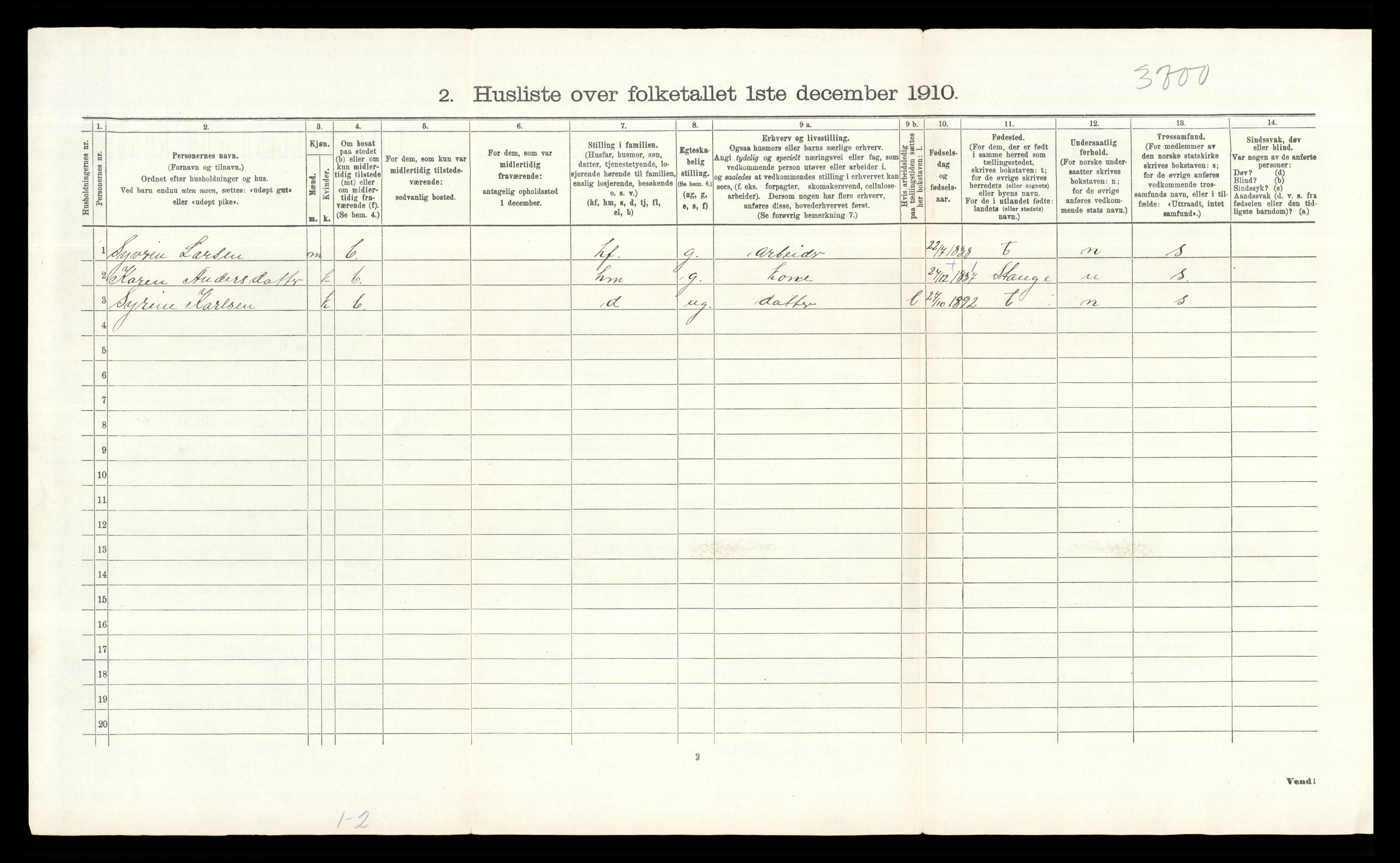 RA, 1910 census for Løten, 1910, p. 1557