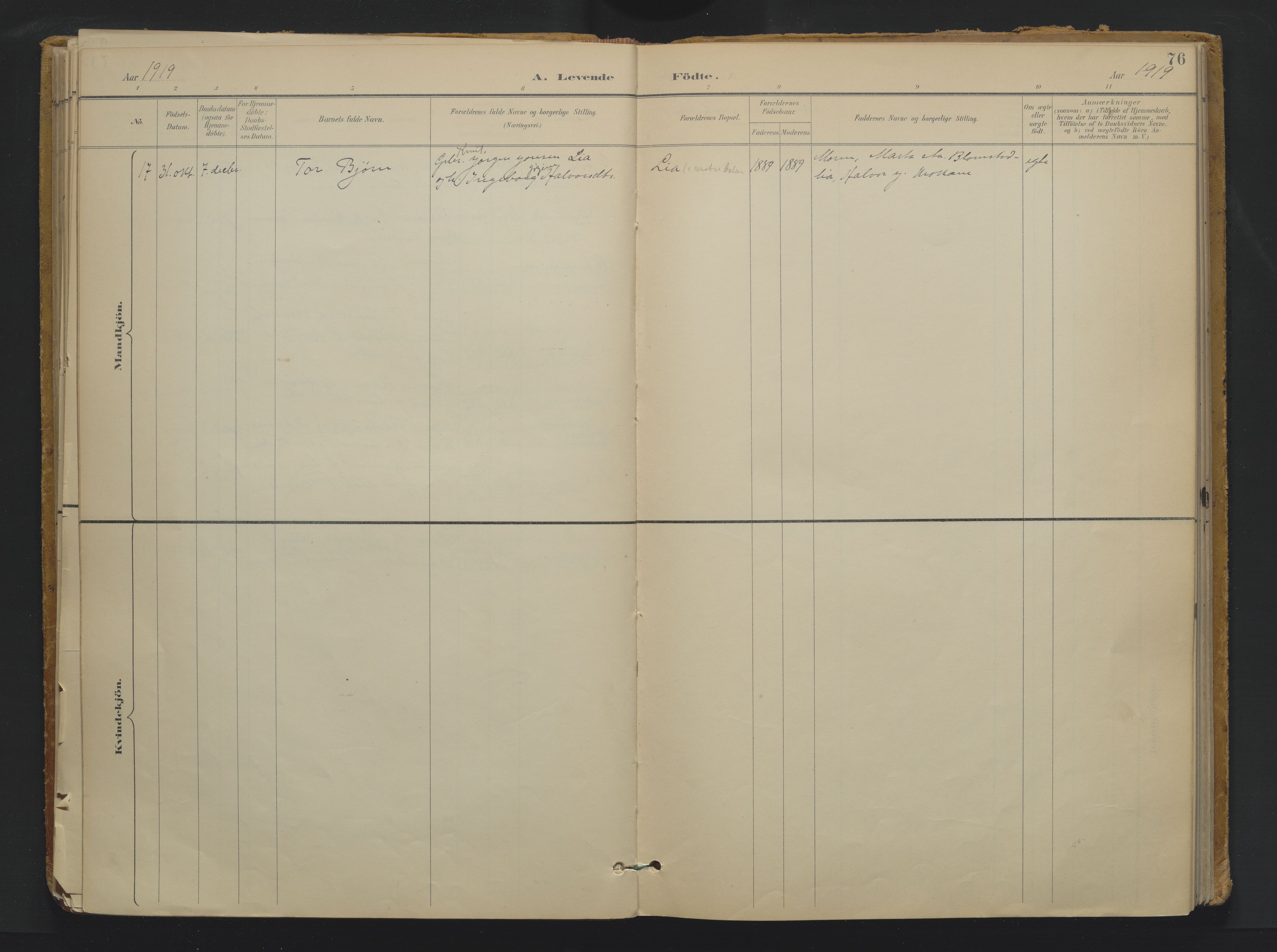 Drangedal kirkebøker, AV/SAKO-A-258/F/Fa/L0013: Parish register (official) no. 13, 1895-1919, p. 76