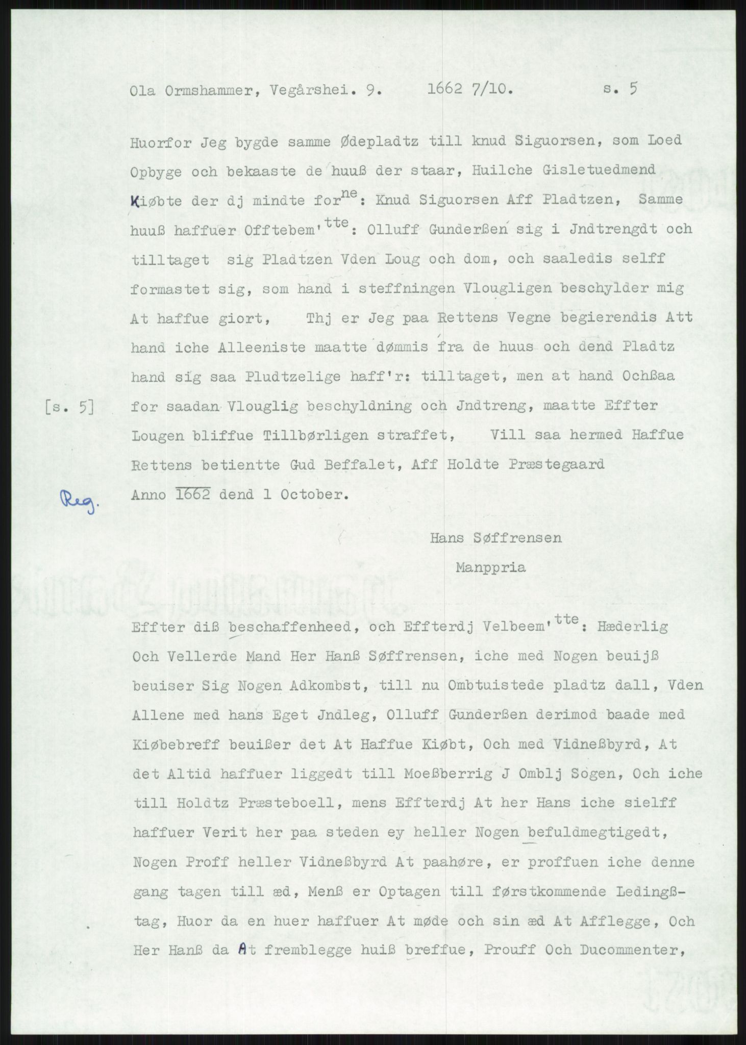 Samlinger til kildeutgivelse, Diplomavskriftsamlingen, AV/RA-EA-4053/H/Ha, p. 3666