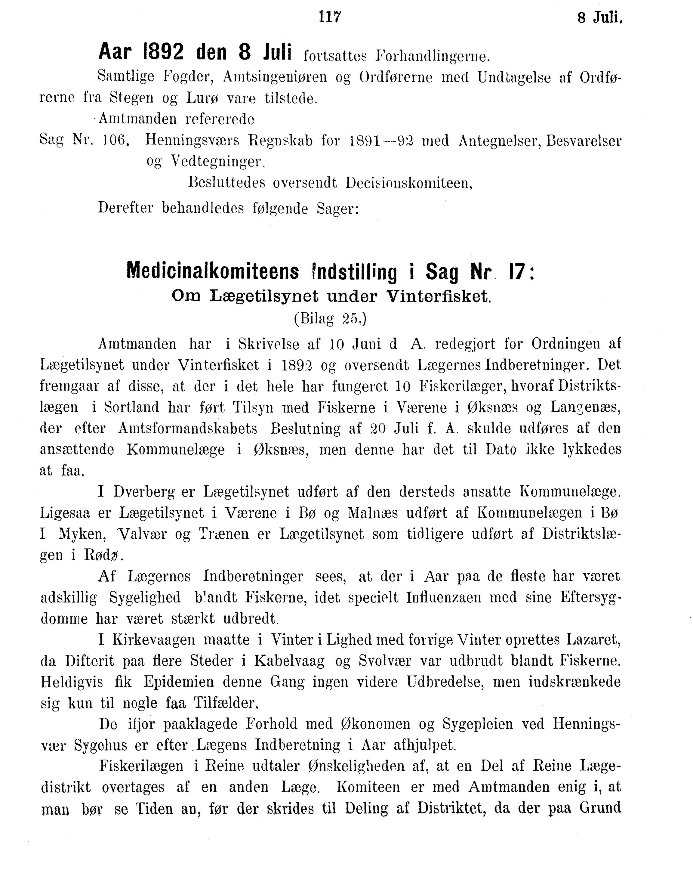 Nordland Fylkeskommune. Fylkestinget, AIN/NFK-17/176/A/Ac/L0016: Fylkestingsforhandlinger 1891-1893, 1891-1893, p. 117