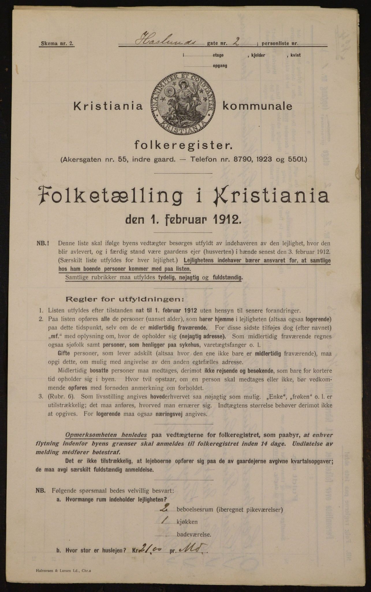 OBA, Municipal Census 1912 for Kristiania, 1912, p. 35269