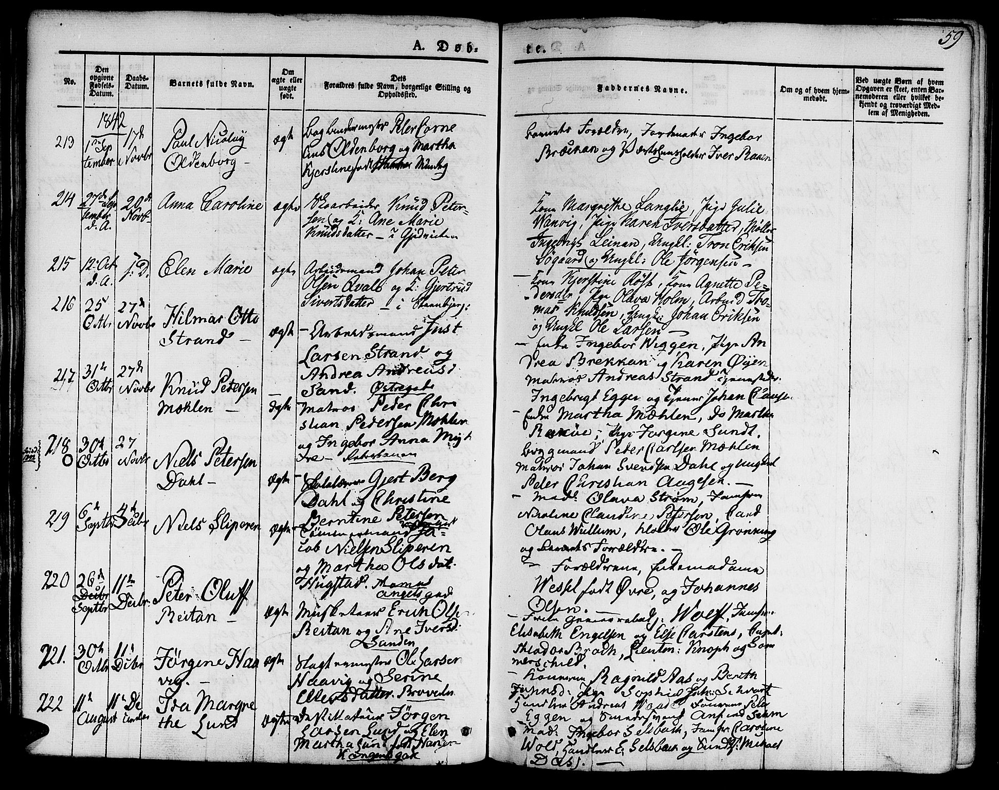 Ministerialprotokoller, klokkerbøker og fødselsregistre - Sør-Trøndelag, SAT/A-1456/601/L0048: Parish register (official) no. 601A16, 1840-1847, p. 59