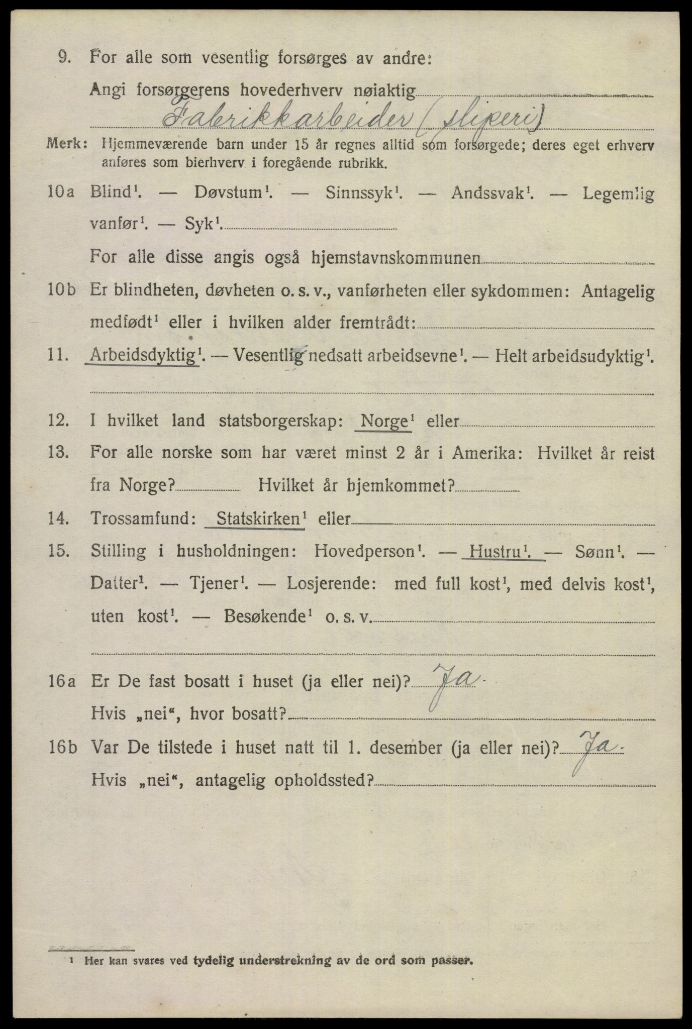 SAKO, 1920 census for Gjerpen, 1920, p. 2703