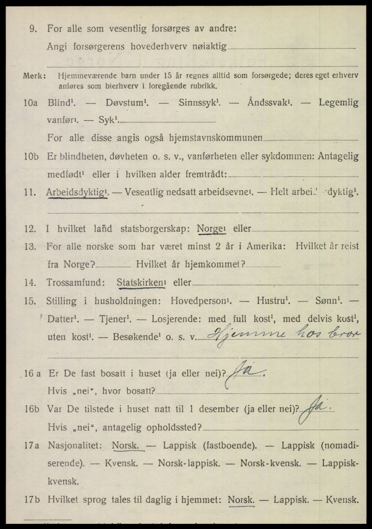 SAT, 1920 census for Hattfjelldal, 1920, p. 933