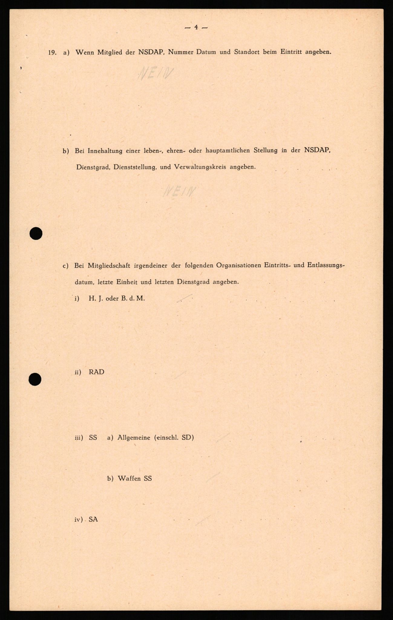 Forsvaret, Forsvarets overkommando II, AV/RA-RAFA-3915/D/Db/L0035: CI Questionaires. Tyske okkupasjonsstyrker i Norge. Tyskere., 1945-1946, p. 354