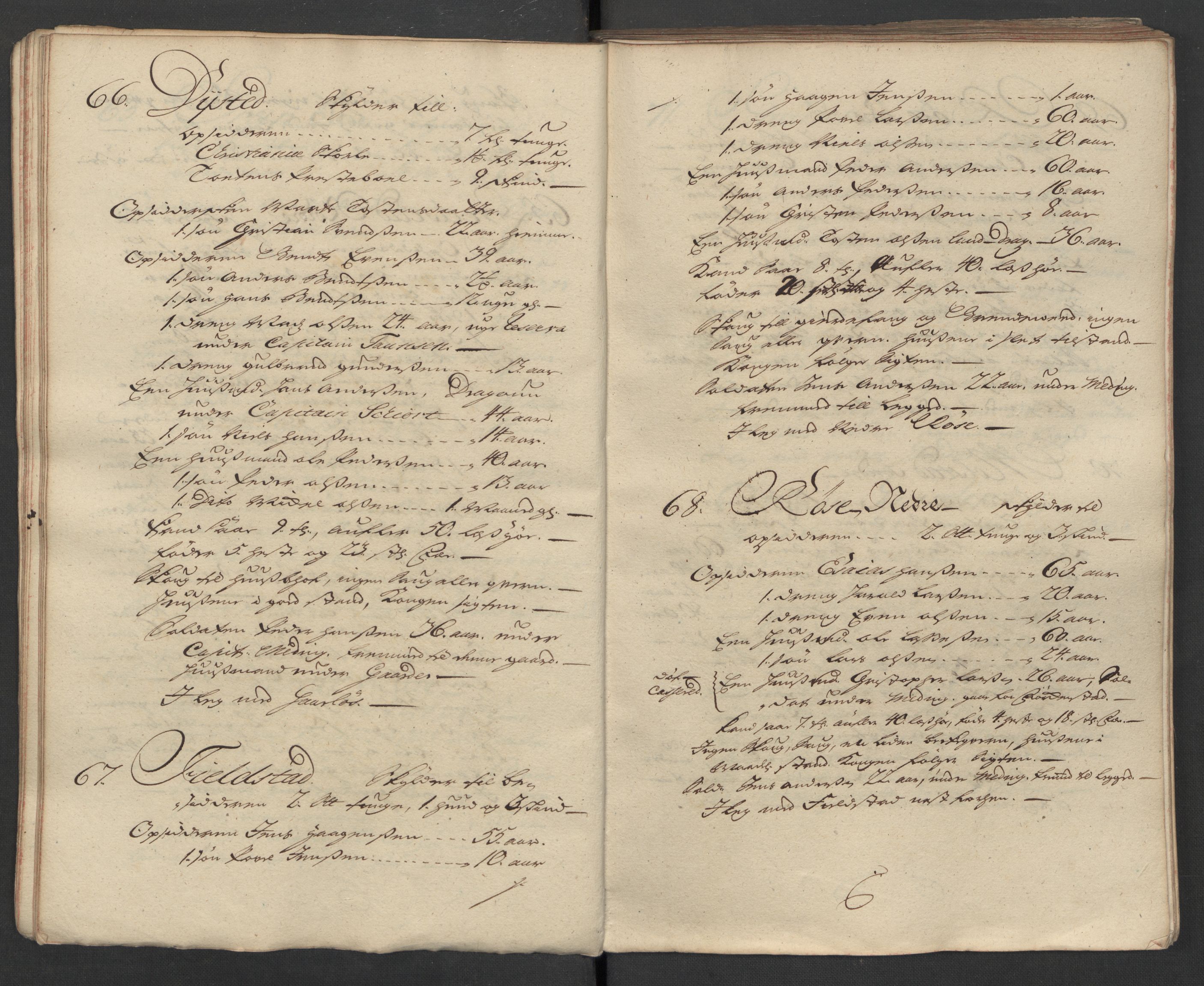 1. Sønnafjelske (Akershusiske) dragonregiment, AV/RA-EA-1760/F/L0032: Legdsruller for Totenske, Hedemarkske, Larvikske og Jarlsbergske kompanier, 1717, p. 34