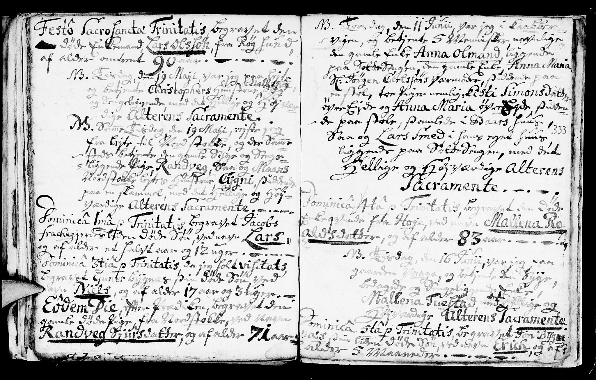 Avaldsnes sokneprestkontor, AV/SAST-A -101851/H/Ha/Haa/L0001: Parish register (official) no. A 1, 1711-1764, p. 333