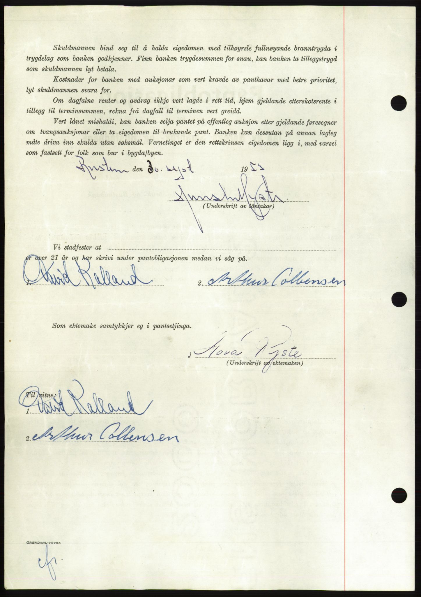 Søre Sunnmøre sorenskriveri, AV/SAT-A-4122/1/2/2C/L0124: Mortgage book no. 12B, 1953-1954, Diary no: : 2474/1953