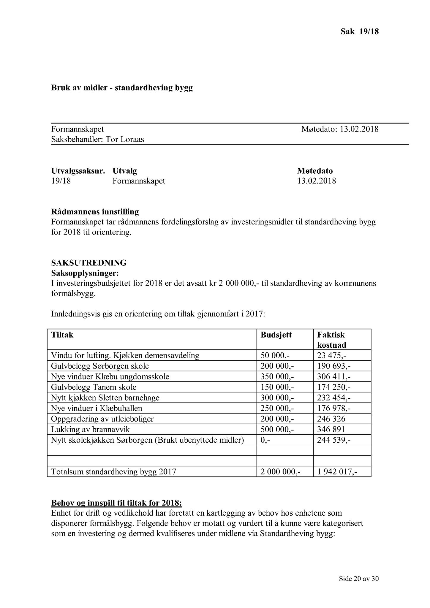 Klæbu Kommune, TRKO/KK/02-FS/L011: Formannsskapet - Møtedokumenter, 2018, p. 423