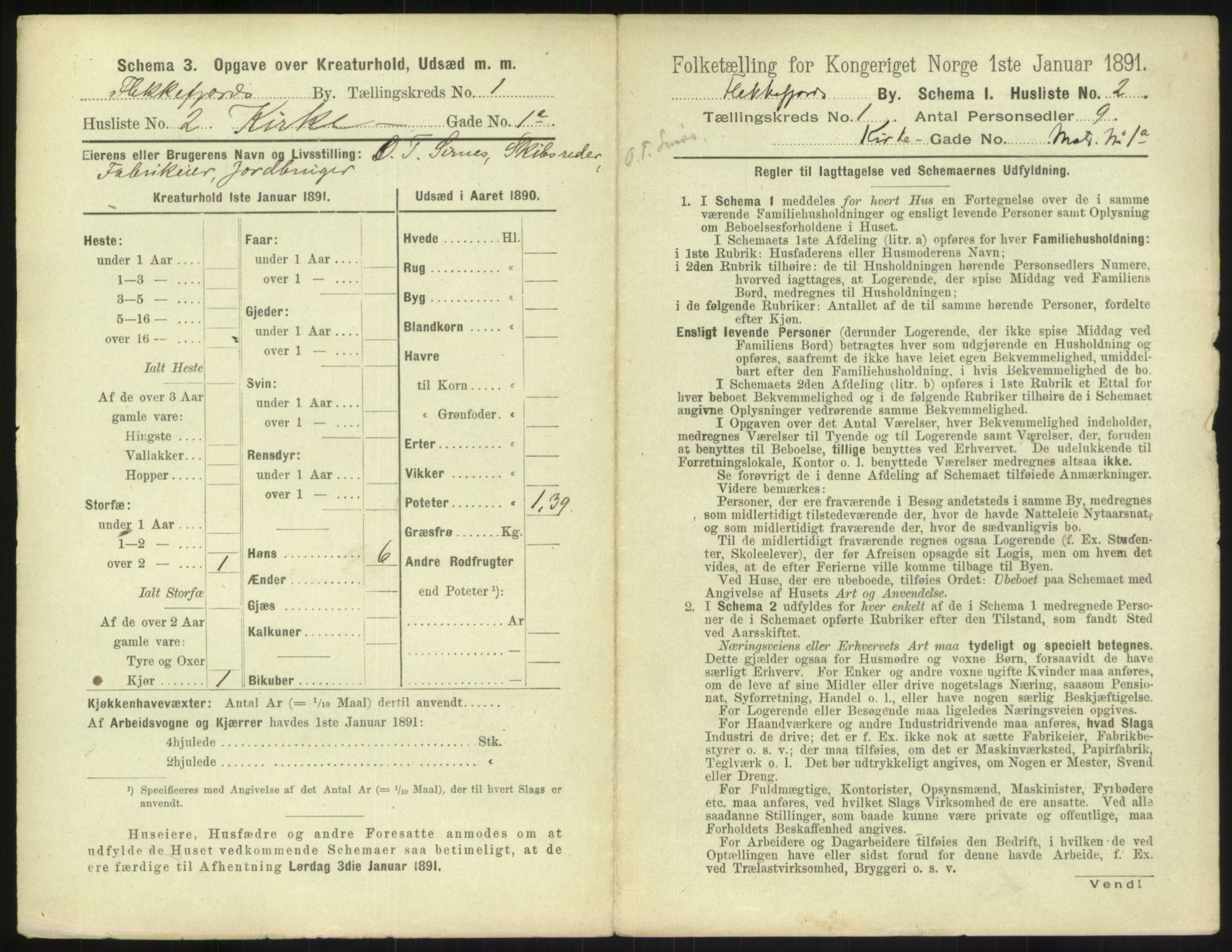 RA, 1891 census for 1004 Flekkefjord, 1891, p. 42