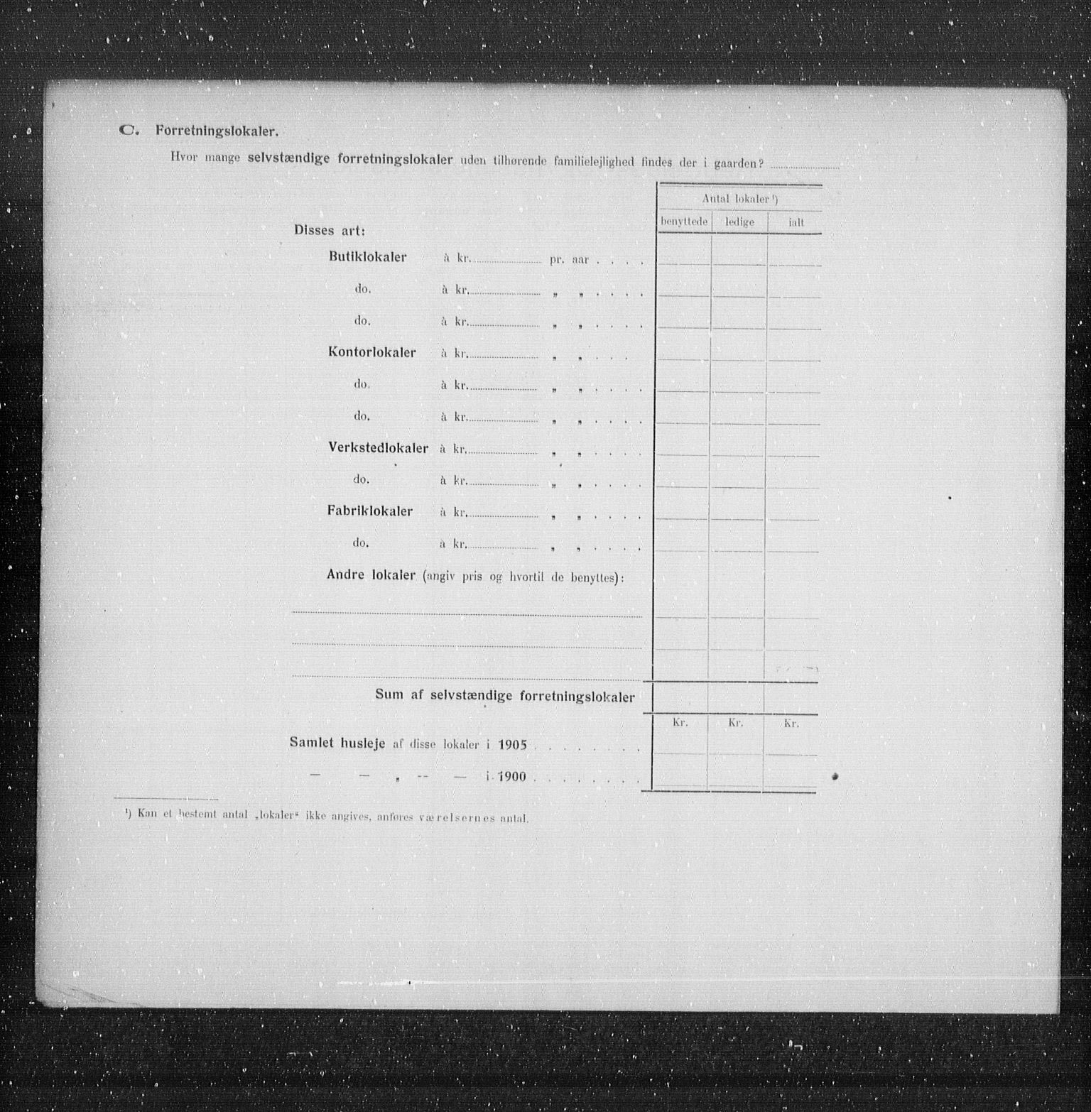 OBA, Municipal Census 1905 for Kristiania, 1905, p. 1300