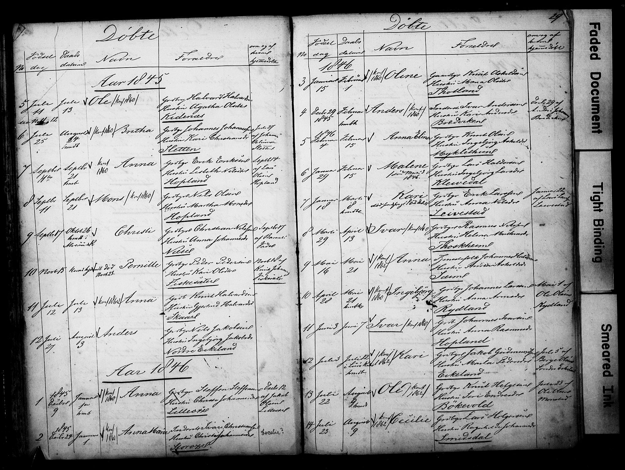 Alversund Sokneprestembete, SAB/A-73901/H/Ha/Hab: Parish register (copy) no. D 1, 1800-1870, p. 29