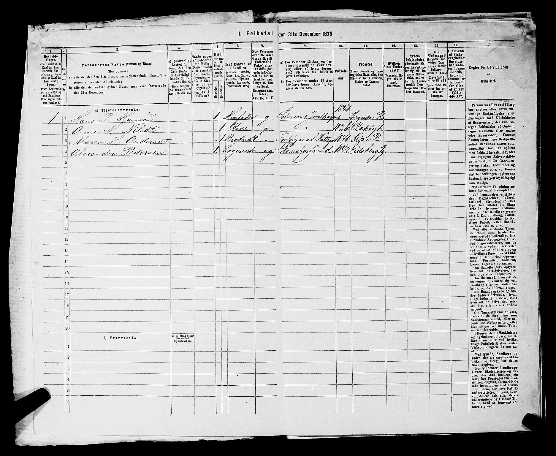 RA, 1875 census for 0128P Rakkestad, 1875, p. 1863