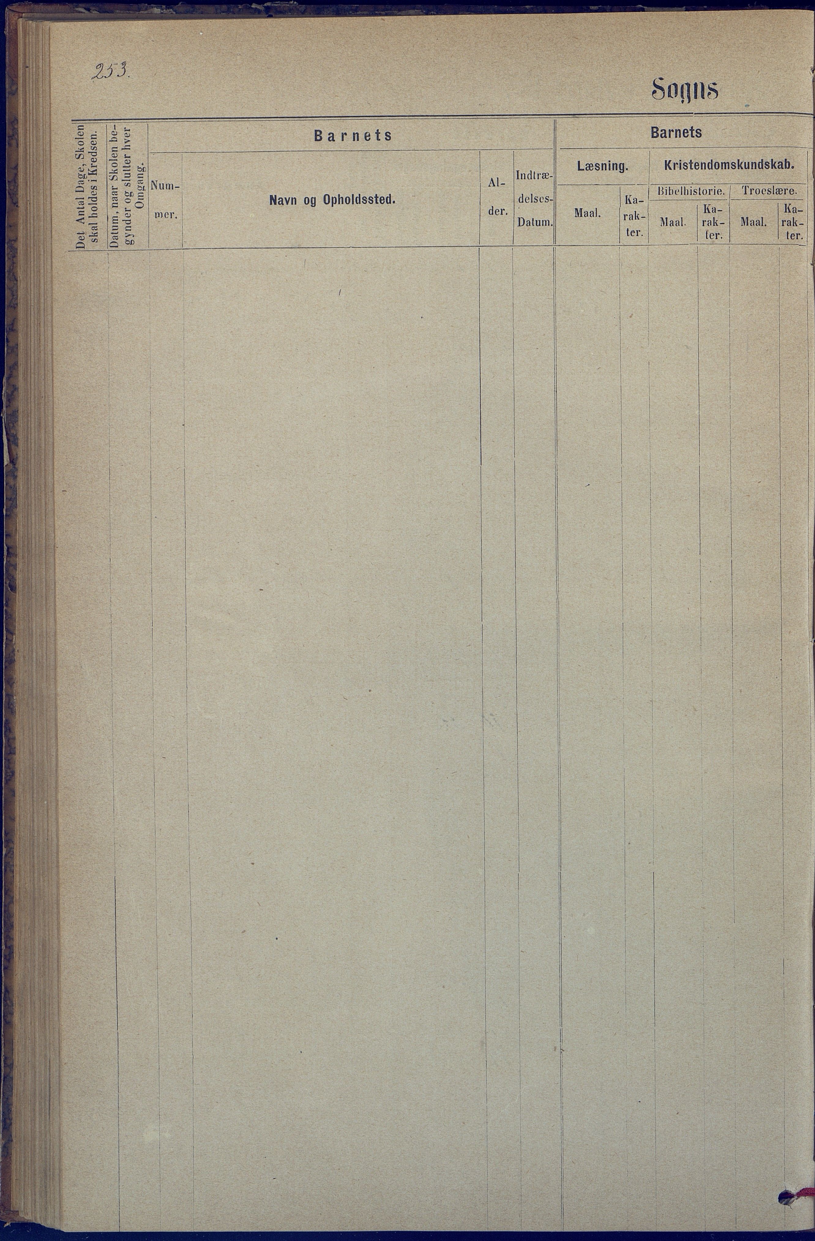 Hisøy kommune frem til 1991, AAKS/KA0922-PK/31/L0005: Skoleprotokoll, 1877-1892, p. 253