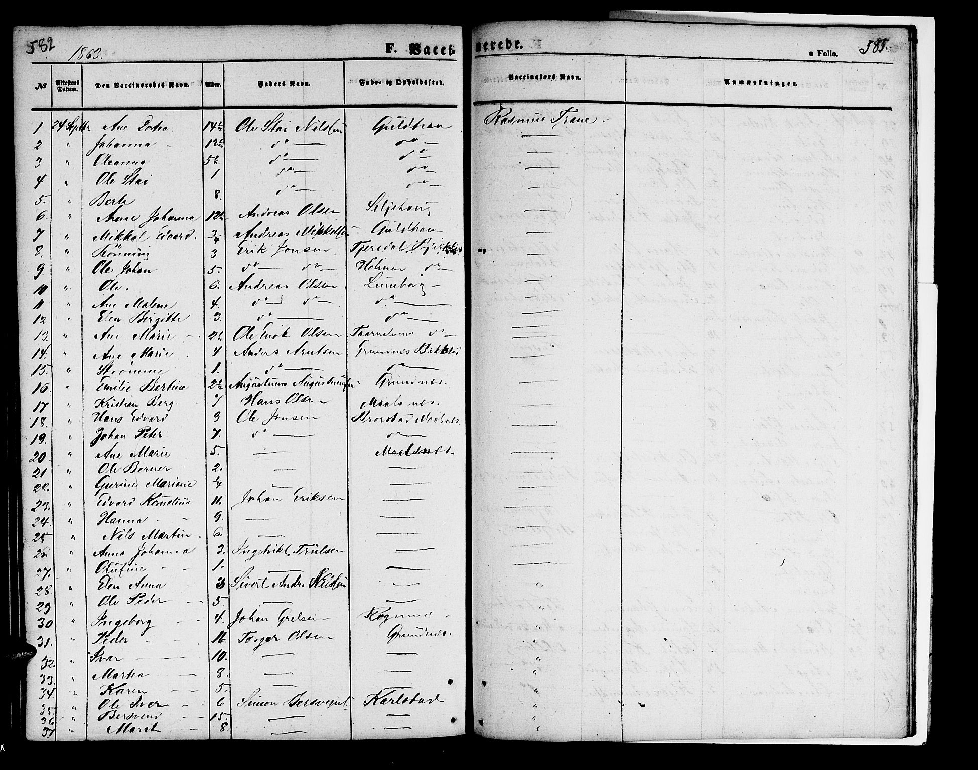 Målselv sokneprestembete, SATØ/S-1311/G/Ga/Gab/L0001klokker: Parish register (copy) no. 1, 1856-1866, p. 582-583