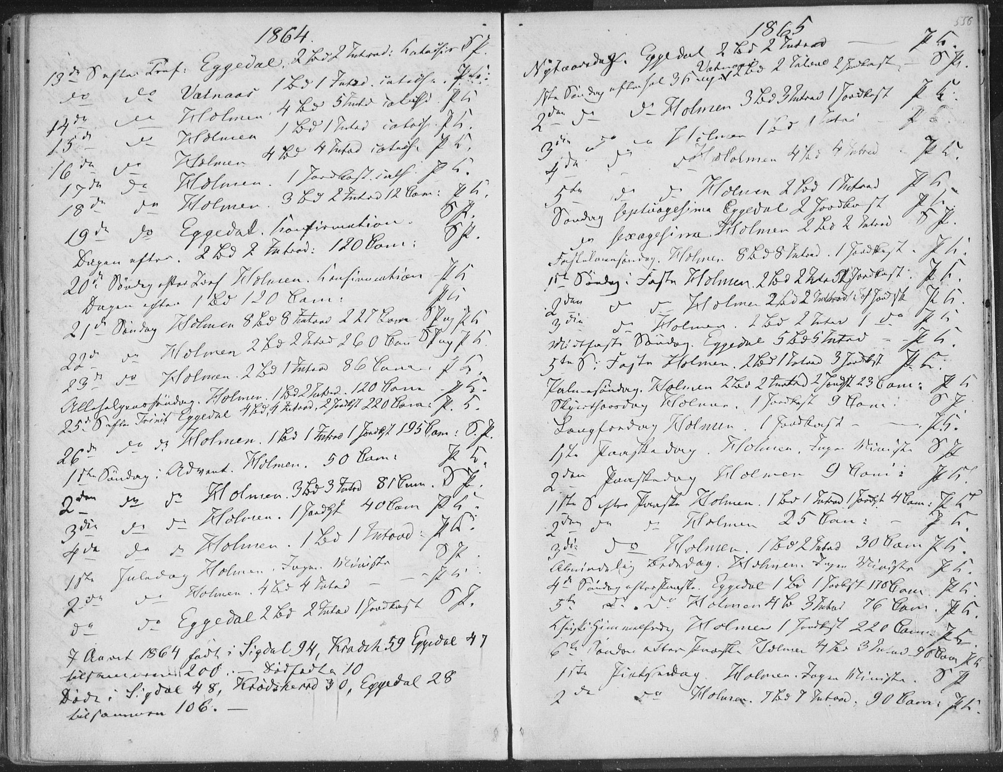 Sigdal kirkebøker, SAKO/A-245/F/Fa/L0009b: Parish register (official) no. I 9B, 1860-1871, p. 556