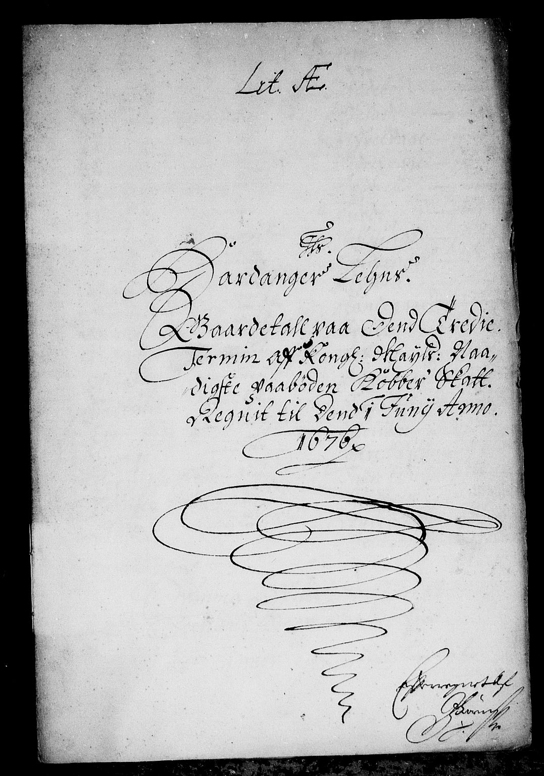 Rentekammeret inntil 1814, Reviderte regnskaper, Stiftamtstueregnskaper, Bergen stiftamt, RA/EA-6043/R/Rc/L0045: Bergen stiftamt, 1676