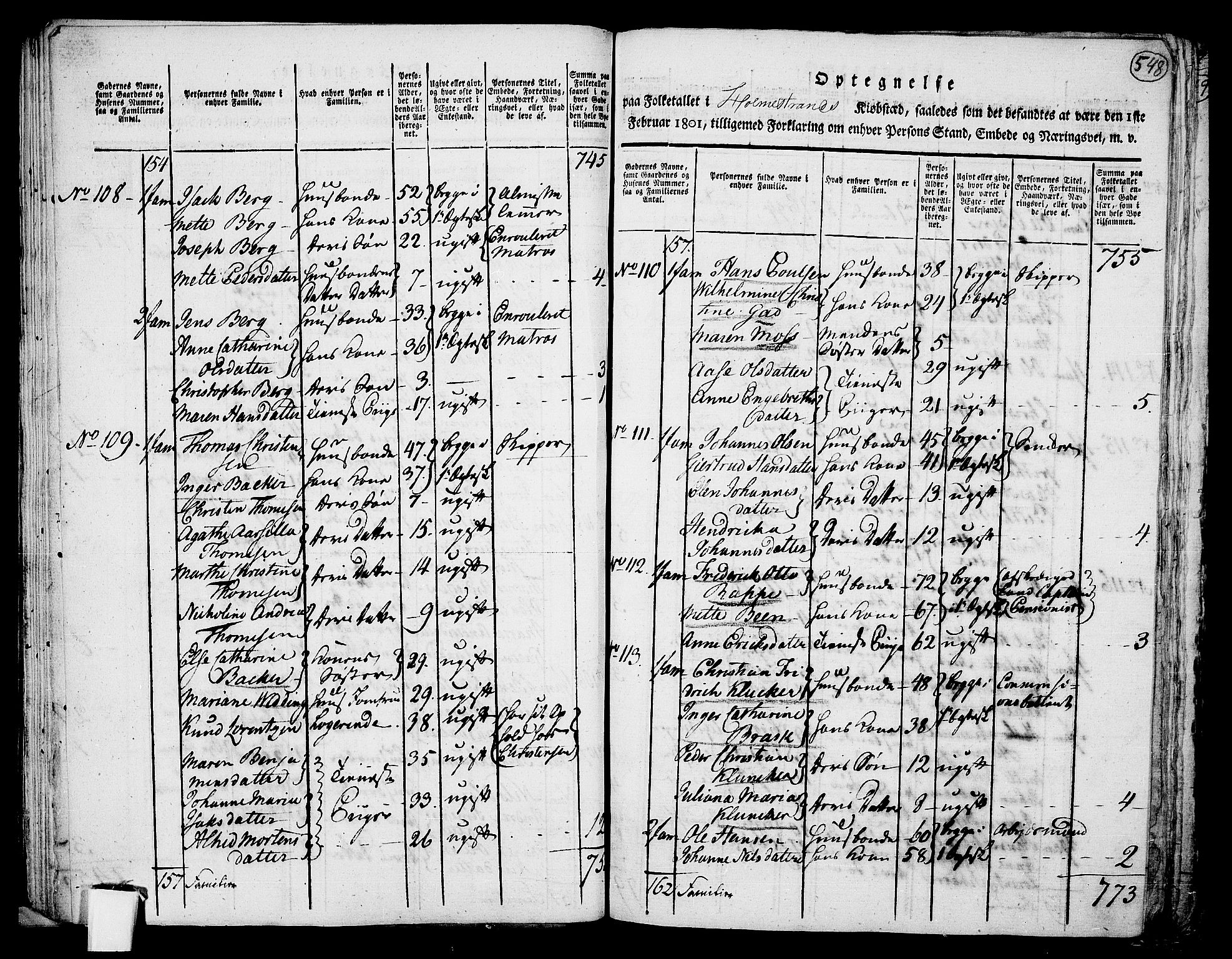 RA, 1801 census for 0715P Botne, 1801, p. 547b-548a