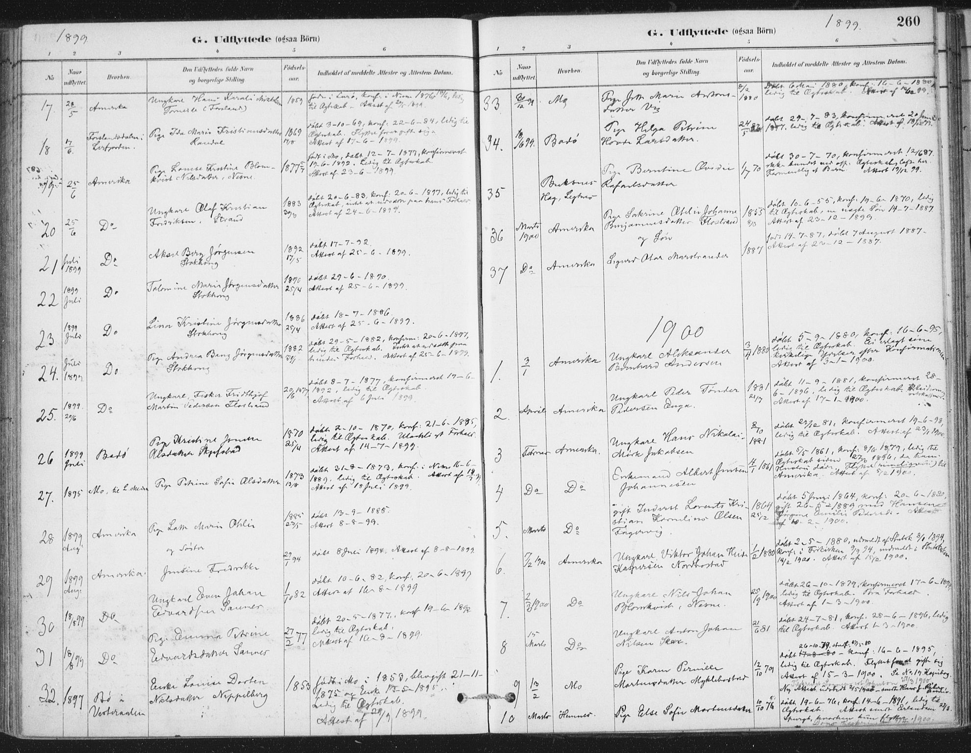 Ministerialprotokoller, klokkerbøker og fødselsregistre - Nordland, SAT/A-1459/838/L0553: Parish register (official) no. 838A11, 1880-1910, p. 260