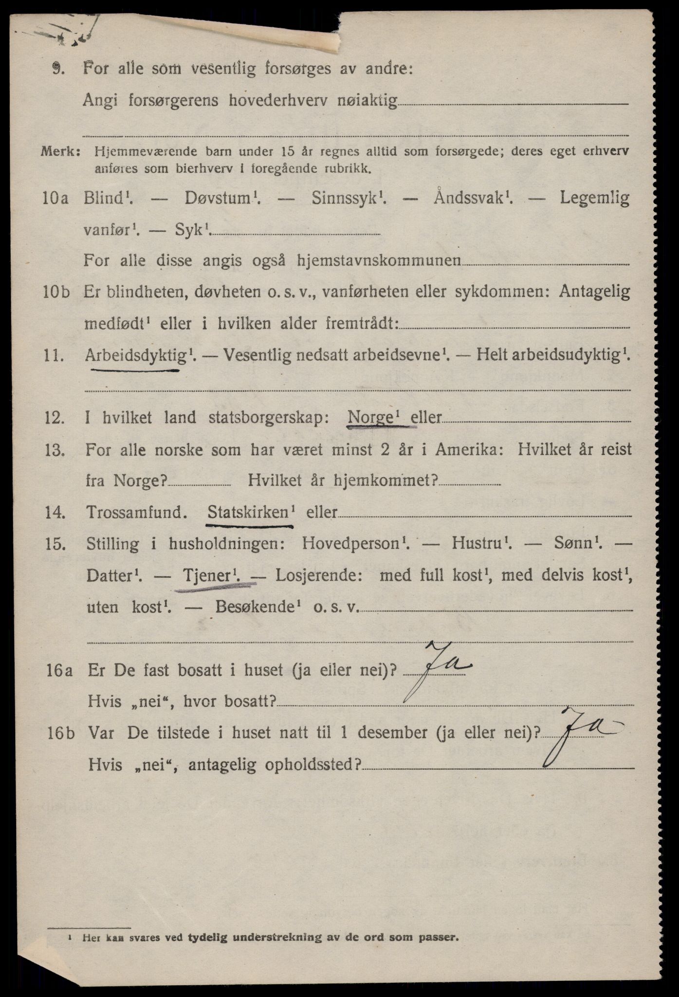 SAKO, 1920 census for Hjartdal, 1920, p. 2519