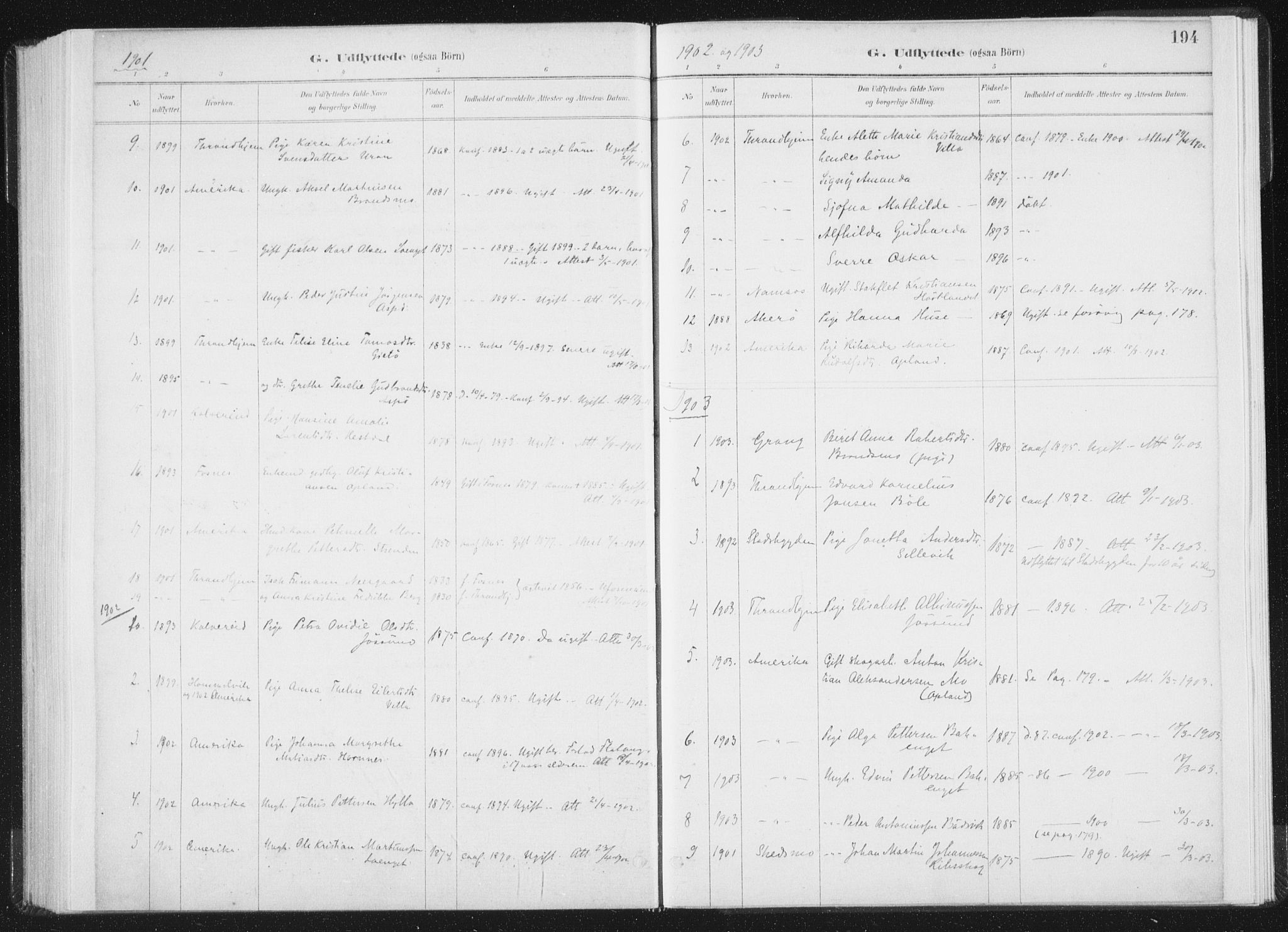 Ministerialprotokoller, klokkerbøker og fødselsregistre - Nord-Trøndelag, SAT/A-1458/771/L0597: Parish register (official) no. 771A04, 1885-1910, p. 194