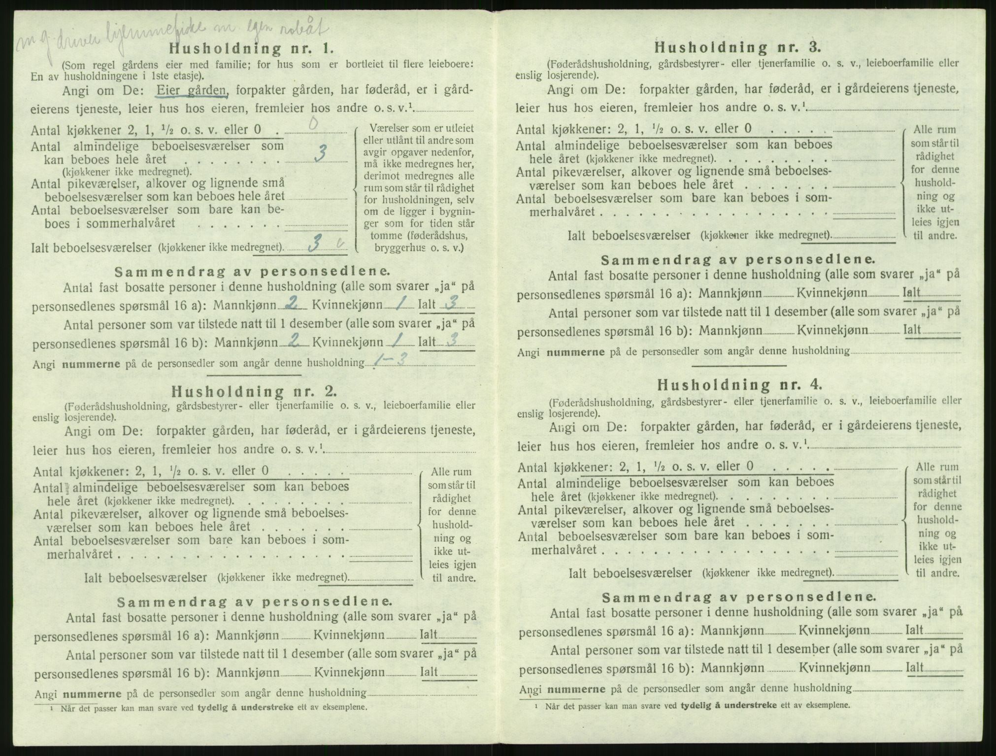 SAT, 1920 census for Hareid, 1920, p. 656