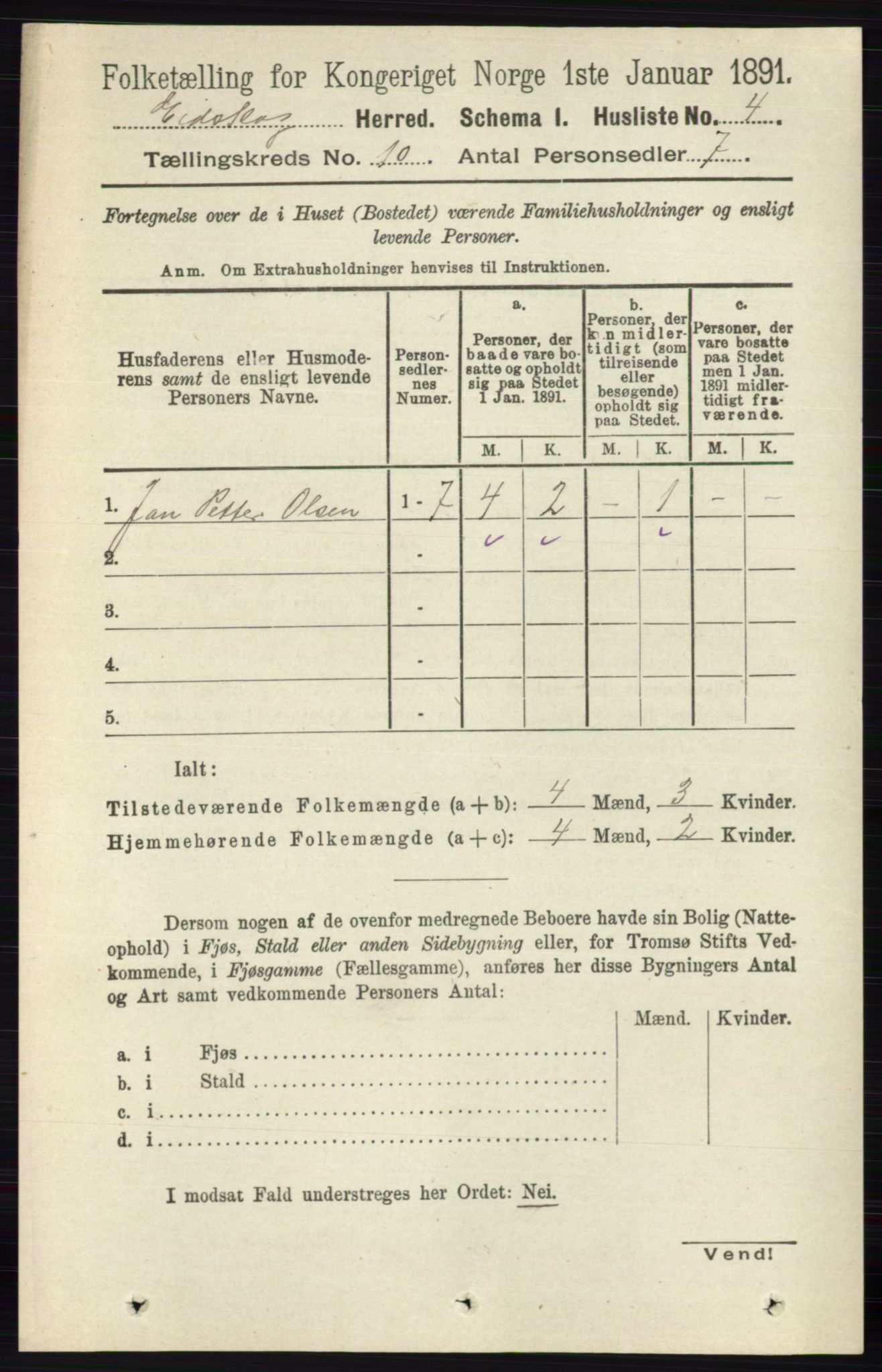 RA, 1891 census for 0420 Eidskog, 1891, p. 6017