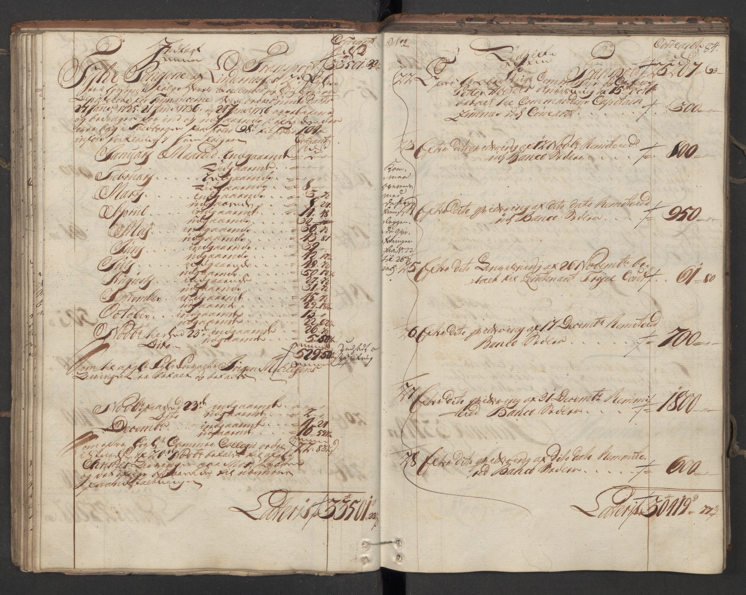 Generaltollkammeret, tollregnskaper, AV/RA-EA-5490/R12/L0047/0001: Tollregnskaper Langesund / Utgående hovedtollbok, 1762, p. 83b-84a