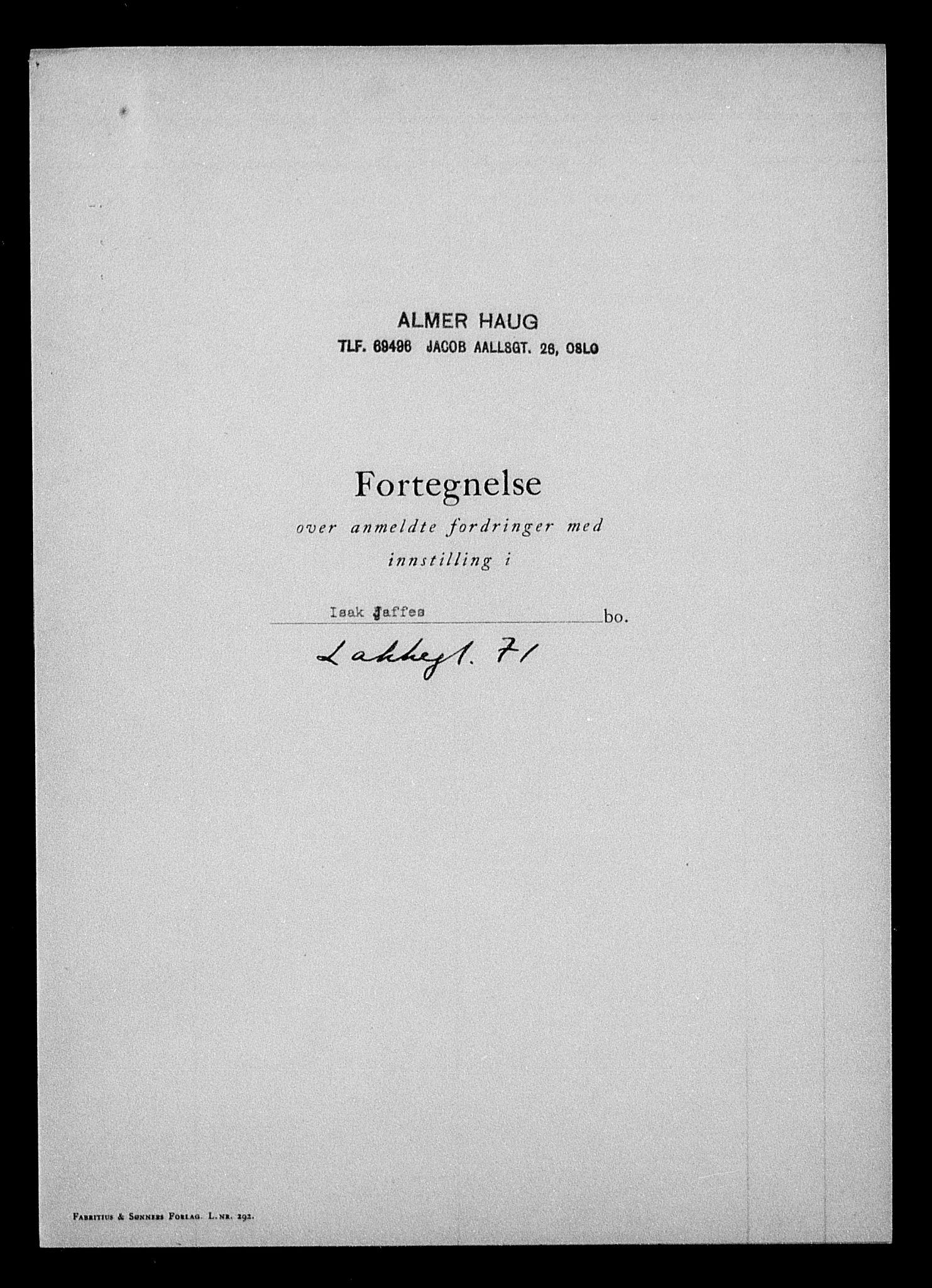 Justisdepartementet, Tilbakeføringskontoret for inndratte formuer, AV/RA-S-1564/H/Hc/Hcc/L0947: --, 1945-1947, p. 16