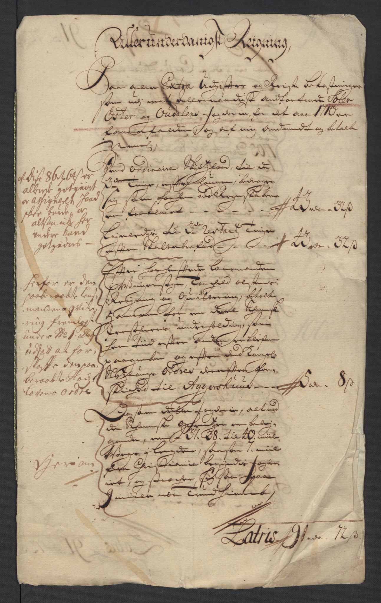 Rentekammeret inntil 1814, Reviderte regnskaper, Fogderegnskap, AV/RA-EA-4092/R13/L0847: Fogderegnskap Solør, Odal og Østerdal, 1710, p. 228