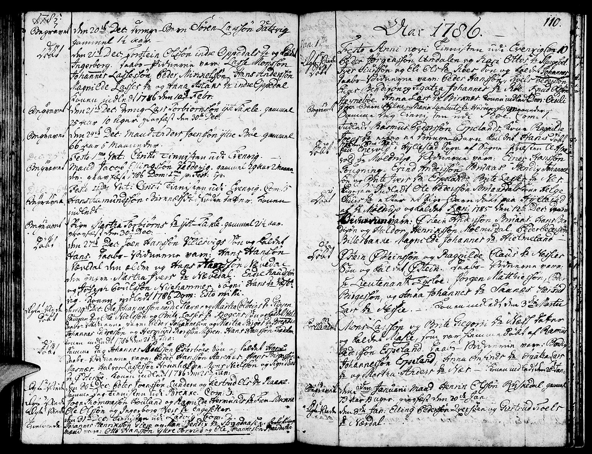 Gulen sokneprestembete, SAB/A-80201/H/Haa/Haaa/L0013: Parish register (official) no. A 13, 1776-1787, p. 110