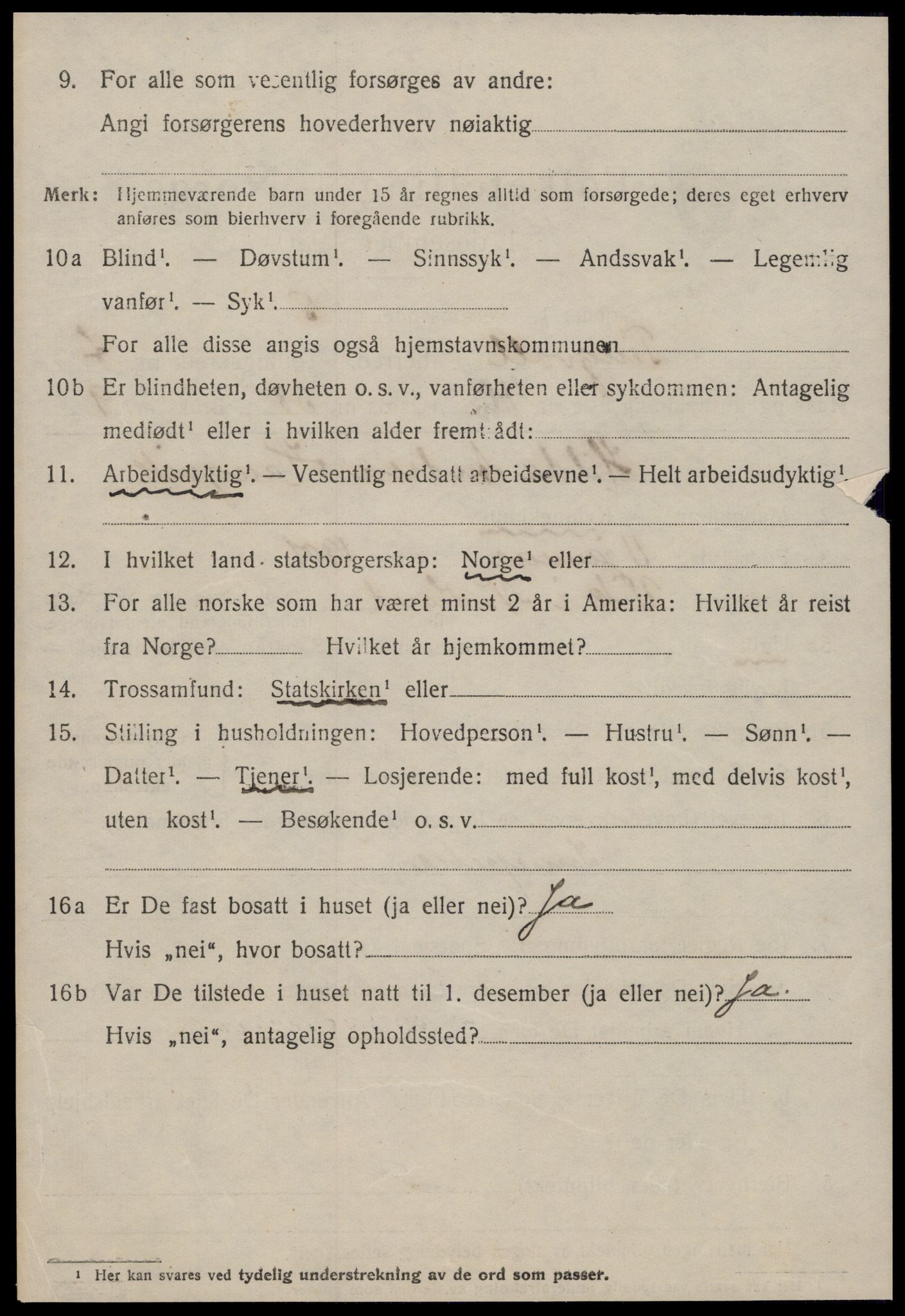 SAT, 1920 census for Tingvoll, 1920, p. 3675