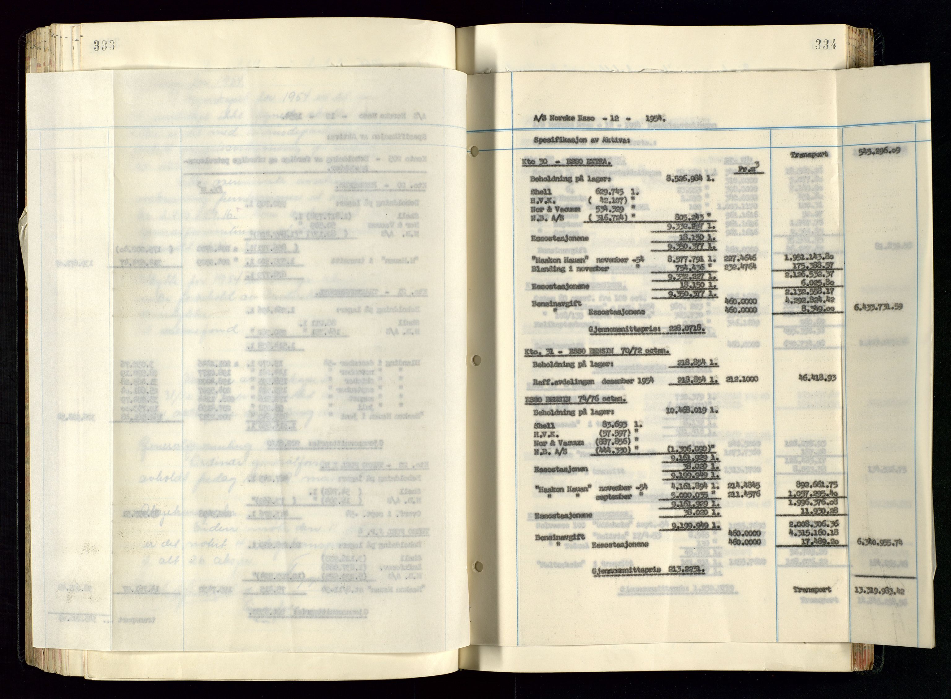 PA 1534 - Østlandske Petroleumscompagni A/S, AV/SAST-A-101954/A/Aa/L0005/0001: Direksjonsprotokoller / Den Administrerende Direksjon alle selskaper (referatprotokoll), 1943-1958