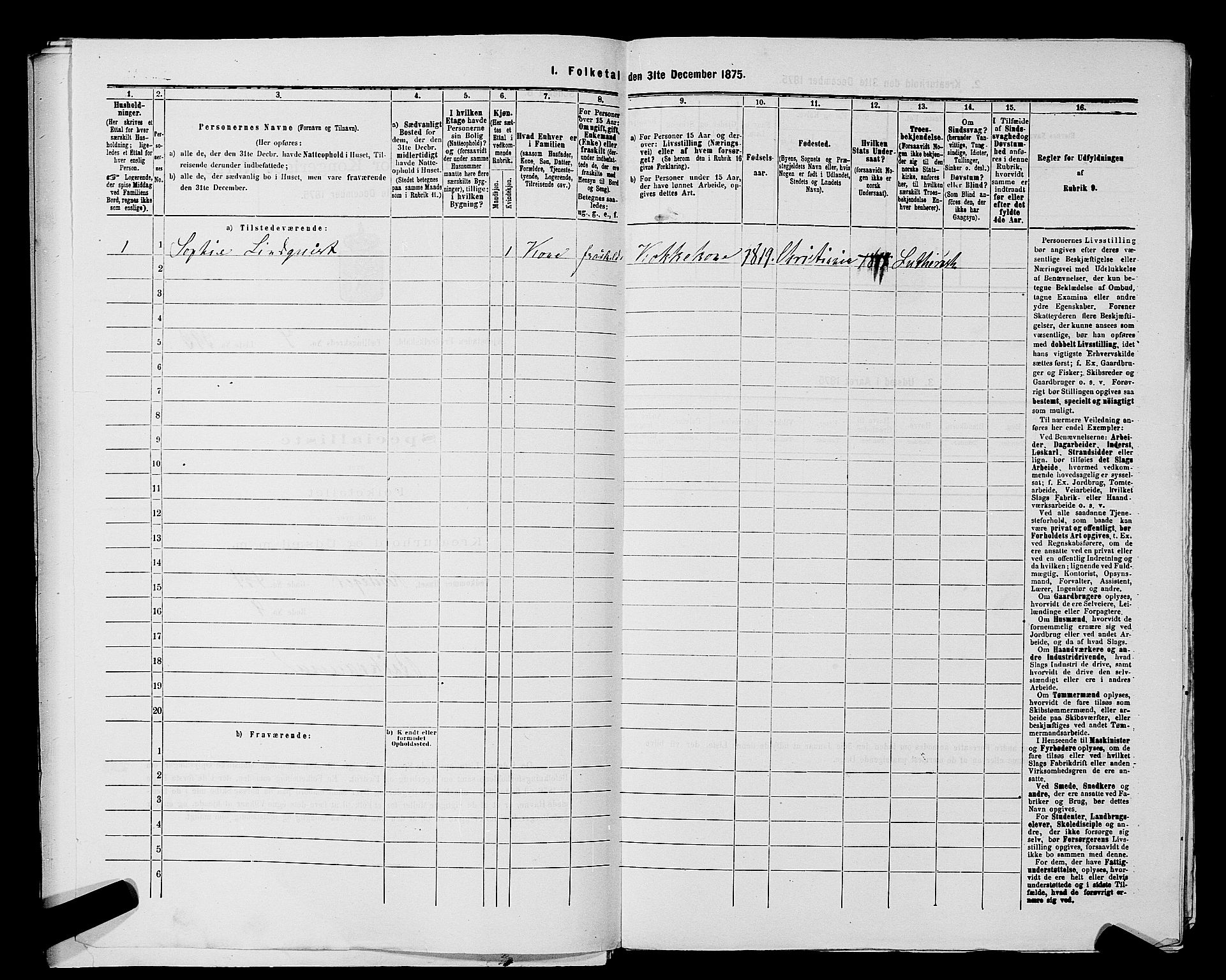 RA, 1875 census for 0101P Fredrikshald, 1875, p. 960