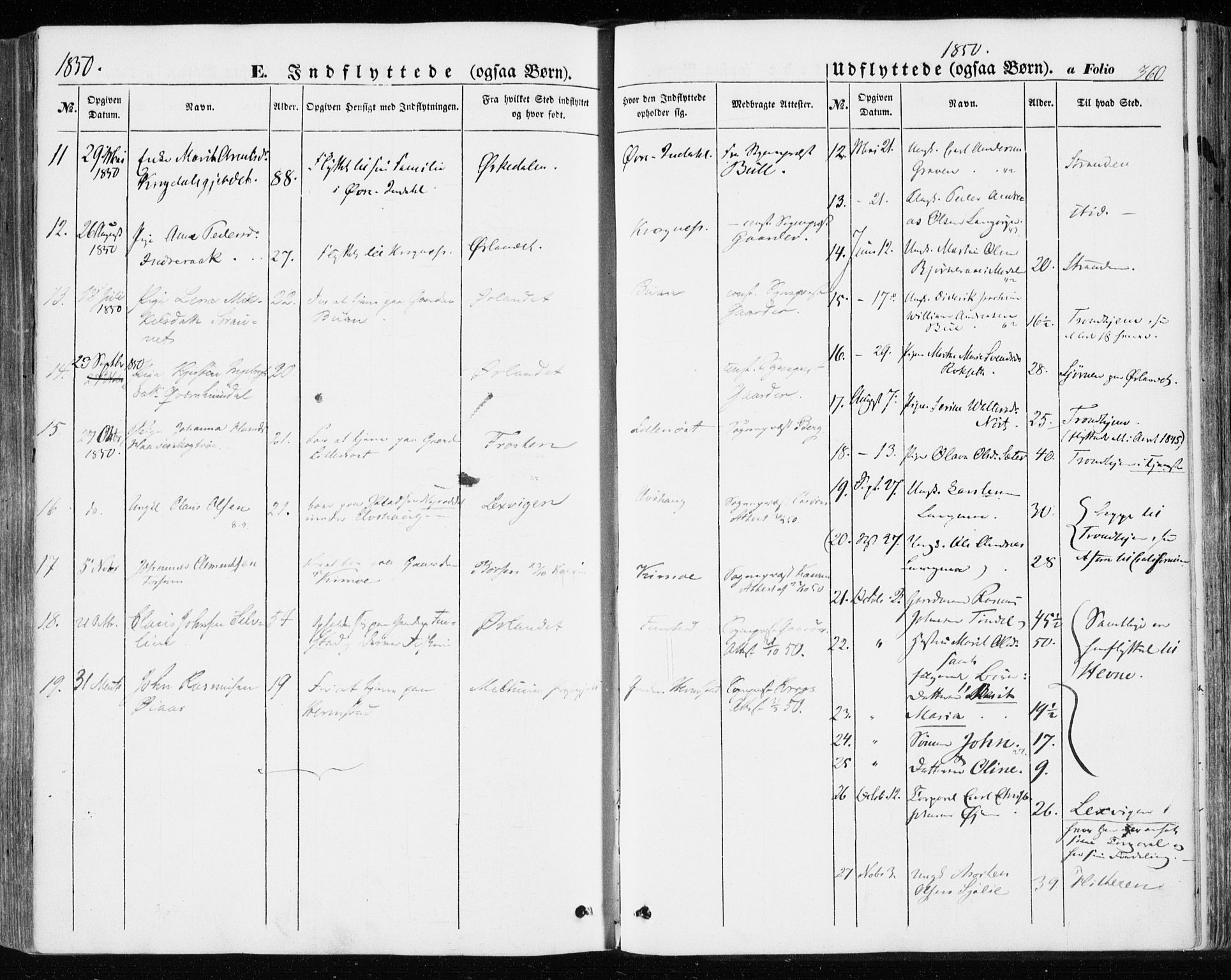 Ministerialprotokoller, klokkerbøker og fødselsregistre - Sør-Trøndelag, SAT/A-1456/646/L0611: Parish register (official) no. 646A09, 1848-1857, p. 360