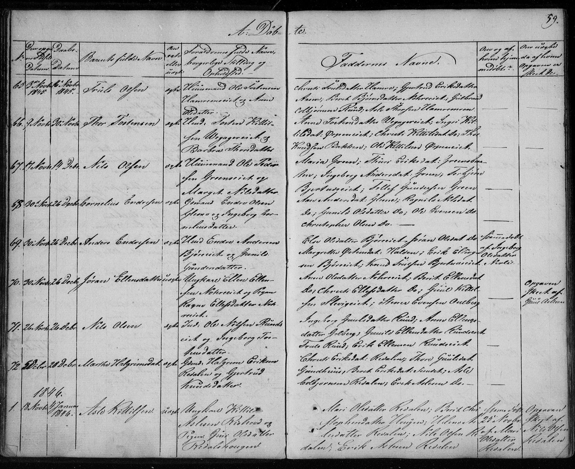 Krødsherad kirkebøker, AV/SAKO-A-19/F/Fa/L0002: Parish register (official) no. 2, 1829-1851, p. 59