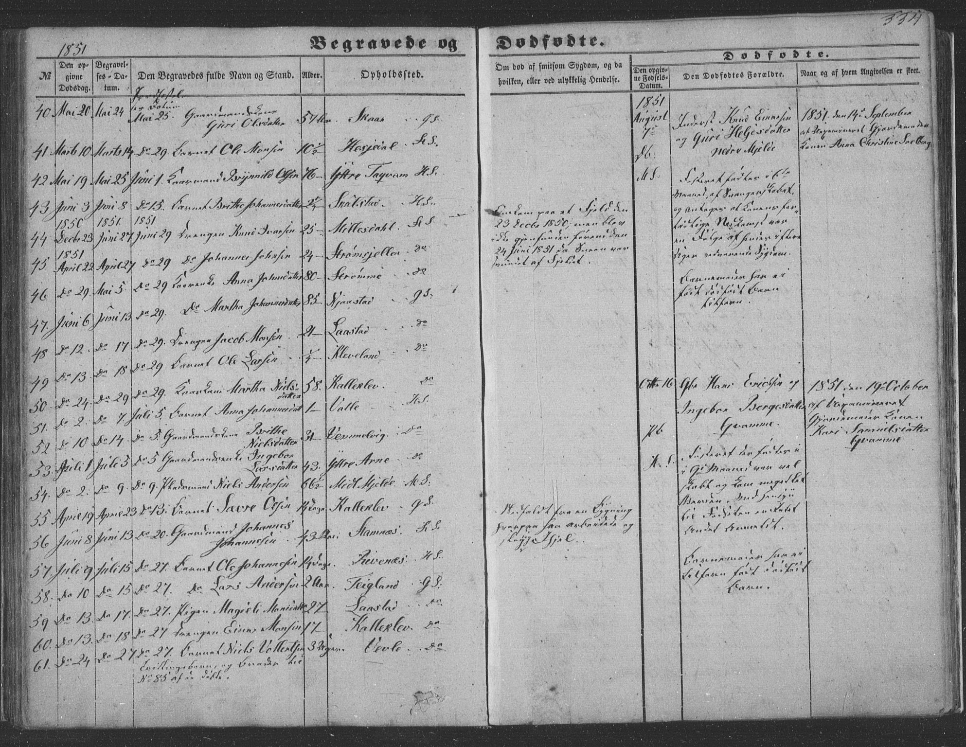 Haus sokneprestembete, AV/SAB-A-75601/H/Haa: Parish register (official) no. A 16 II, 1848-1857, p. 334