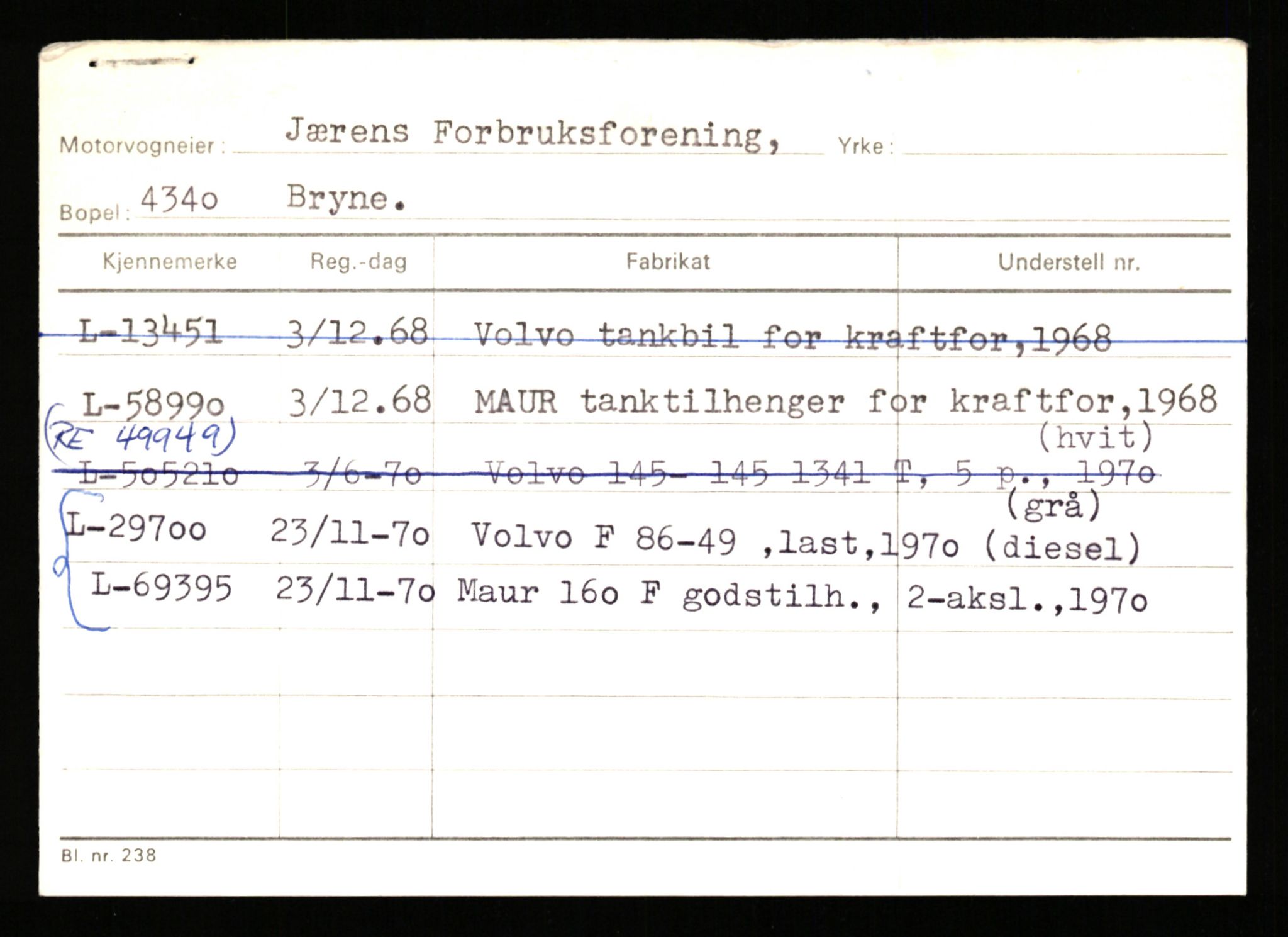 Stavanger trafikkstasjon, AV/SAST-A-101942/0/H/L0019: Jonassen - Kersbergen, 1930-1971, p. 1163